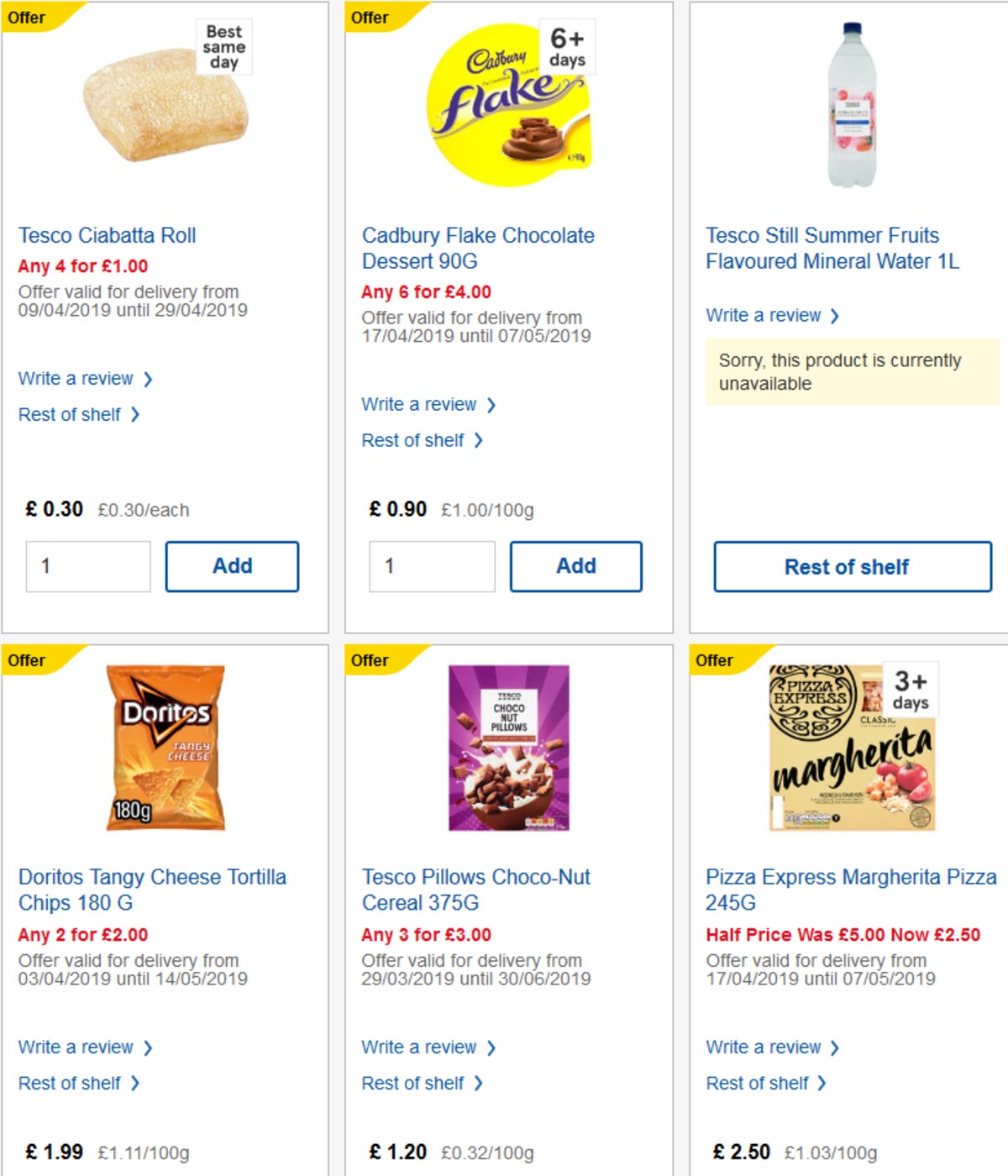 TESCO Offers from 24 April