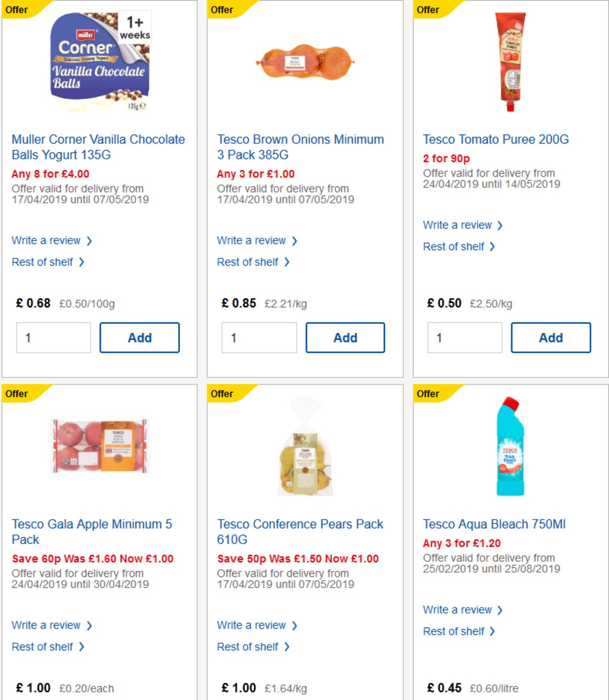 TESCO Offers from 24 April