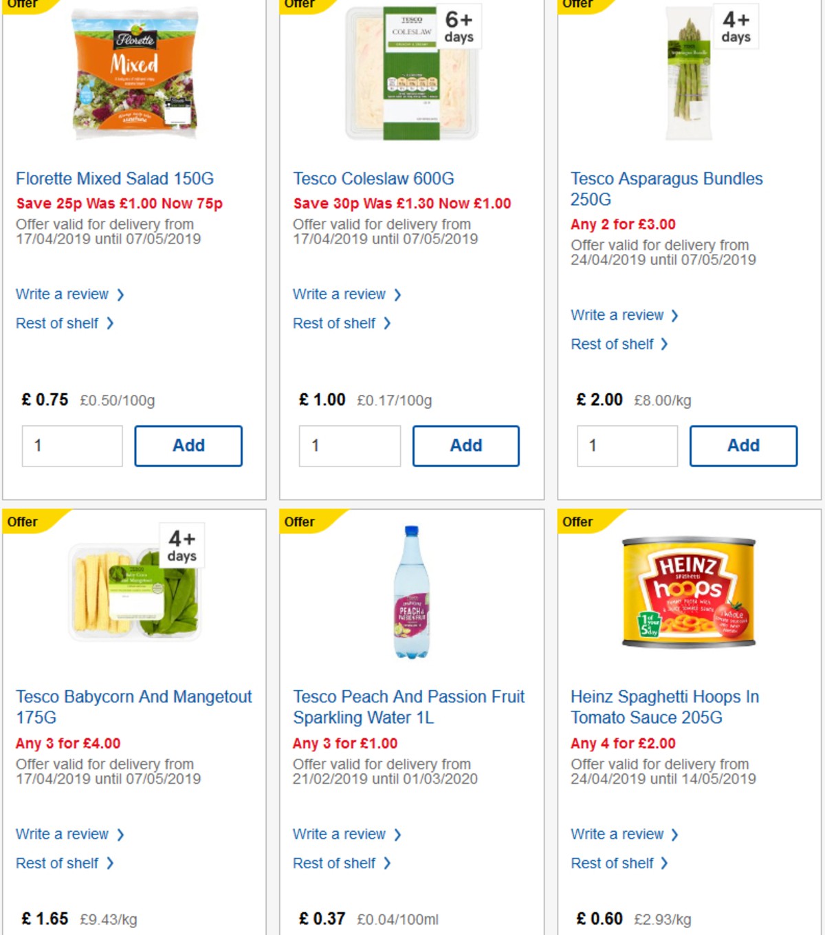 TESCO Offers from 24 April