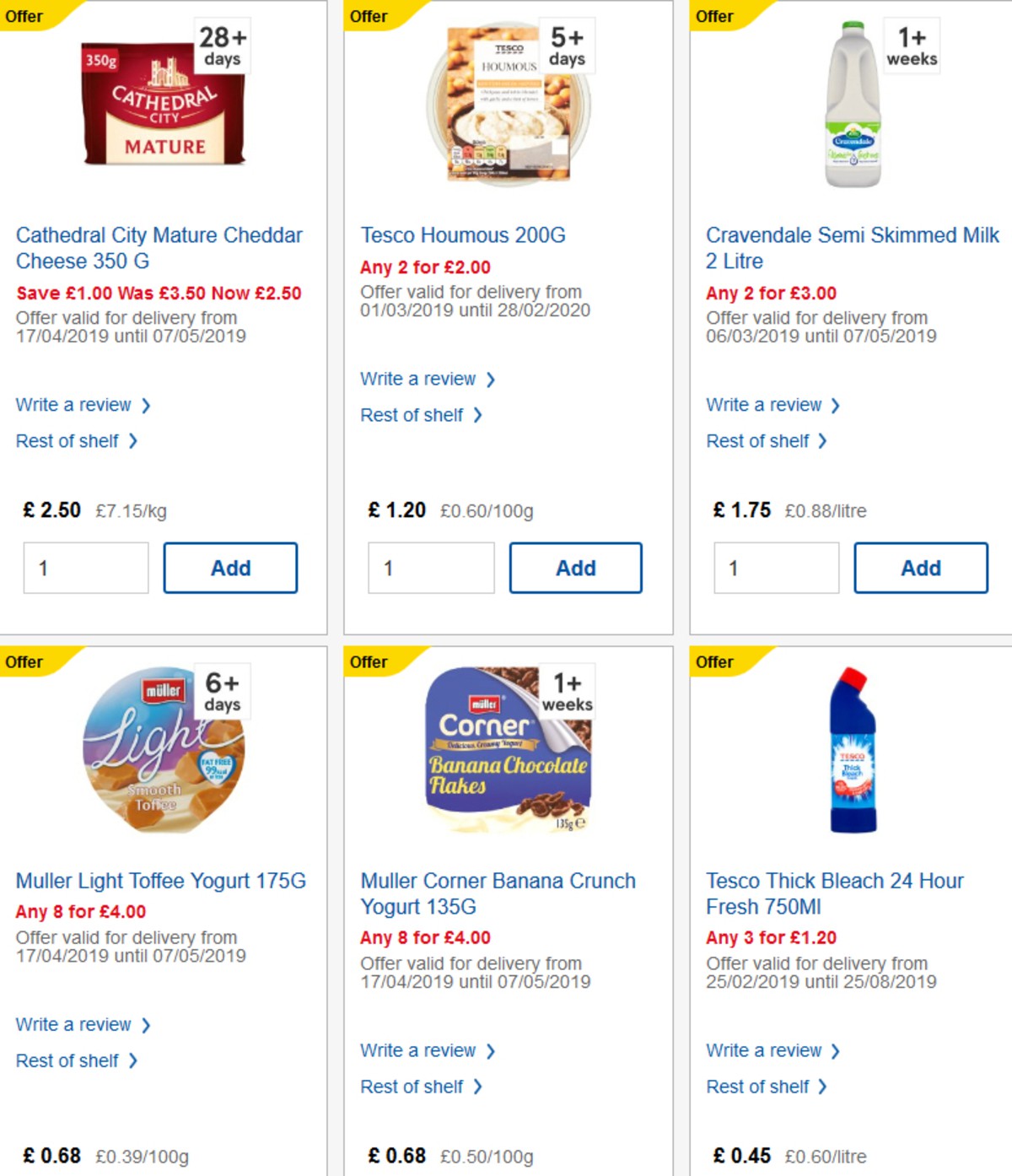 TESCO Offers from 24 April