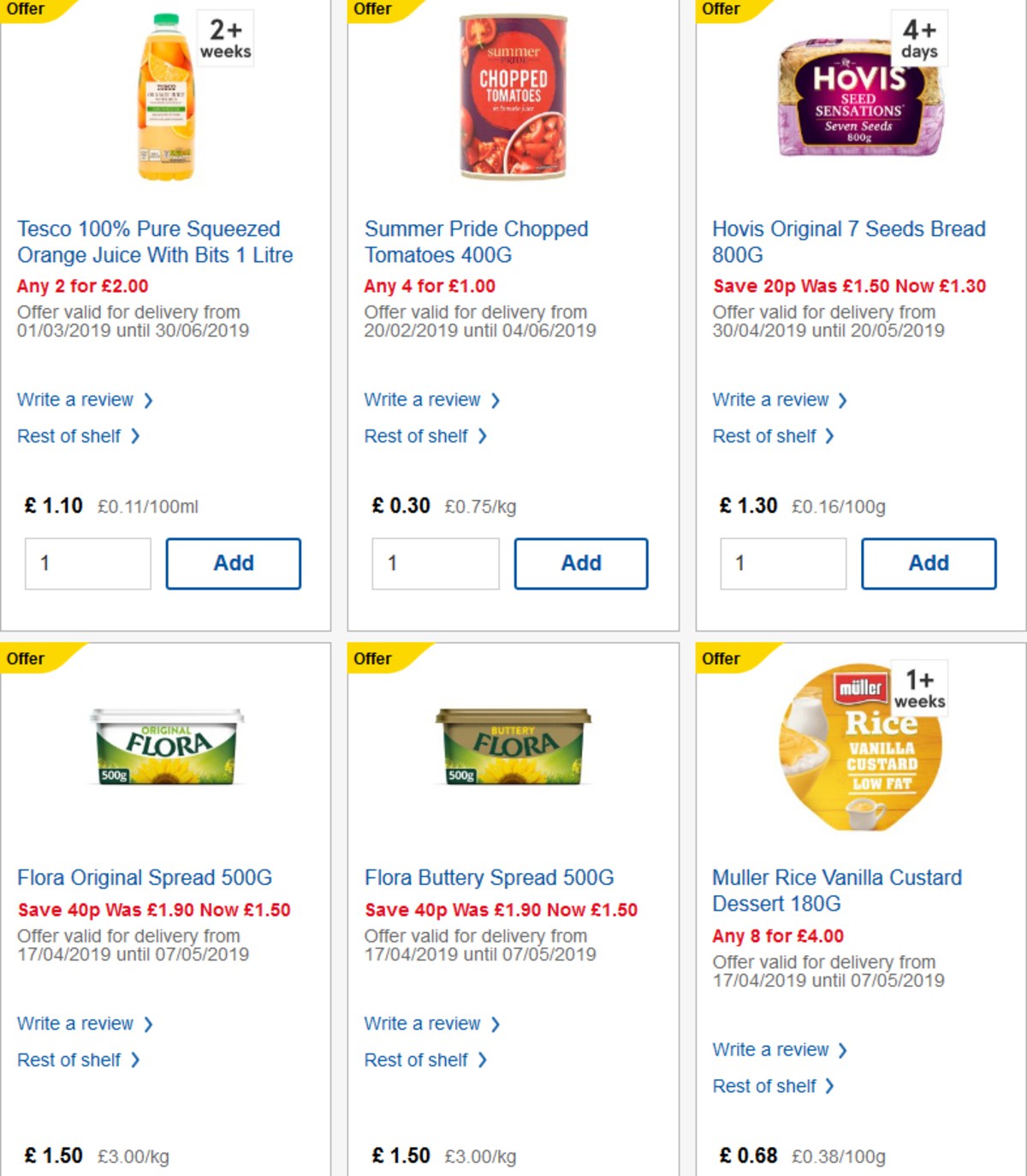 TESCO Offers from 8 May
