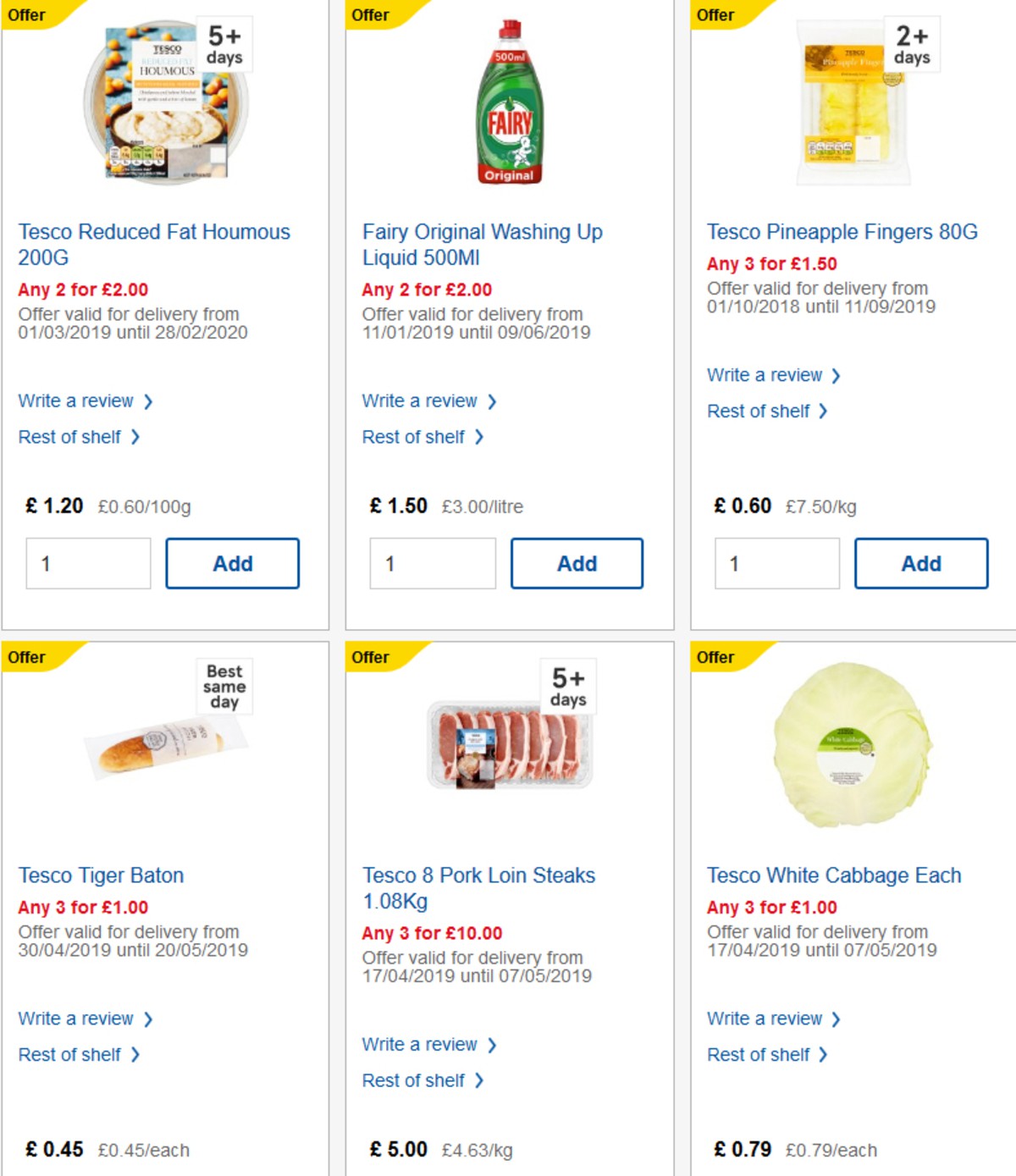 TESCO Offers from 8 May