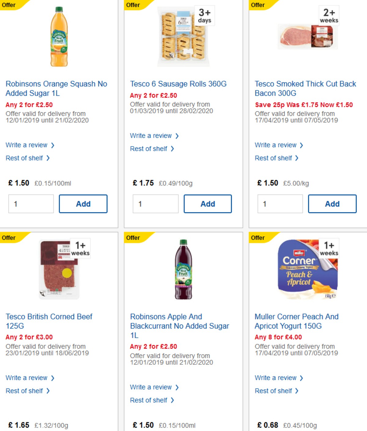 TESCO Offers from 8 May