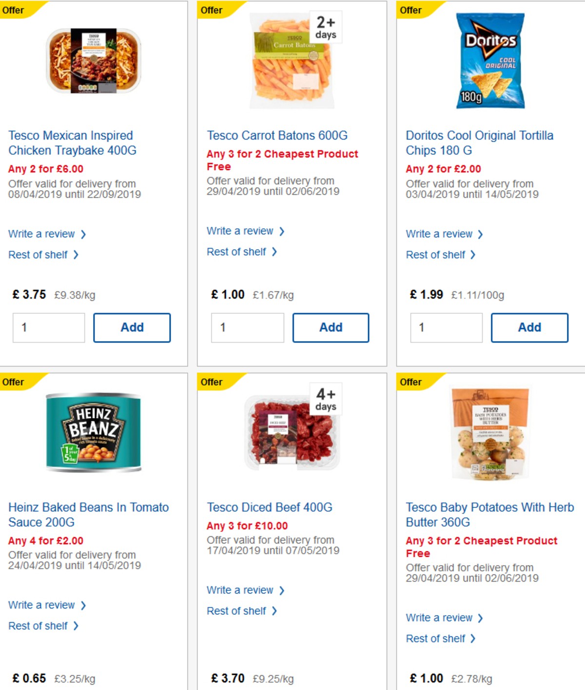 TESCO Offers from 8 May