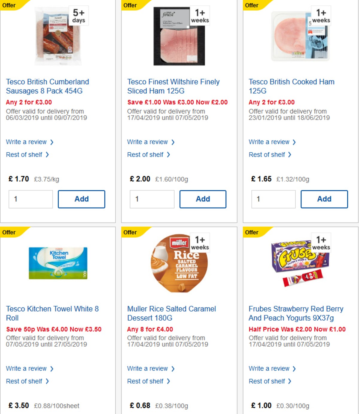 TESCO Offers from 8 May