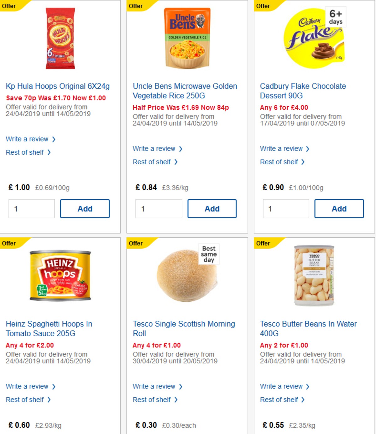 TESCO Offers from 8 May