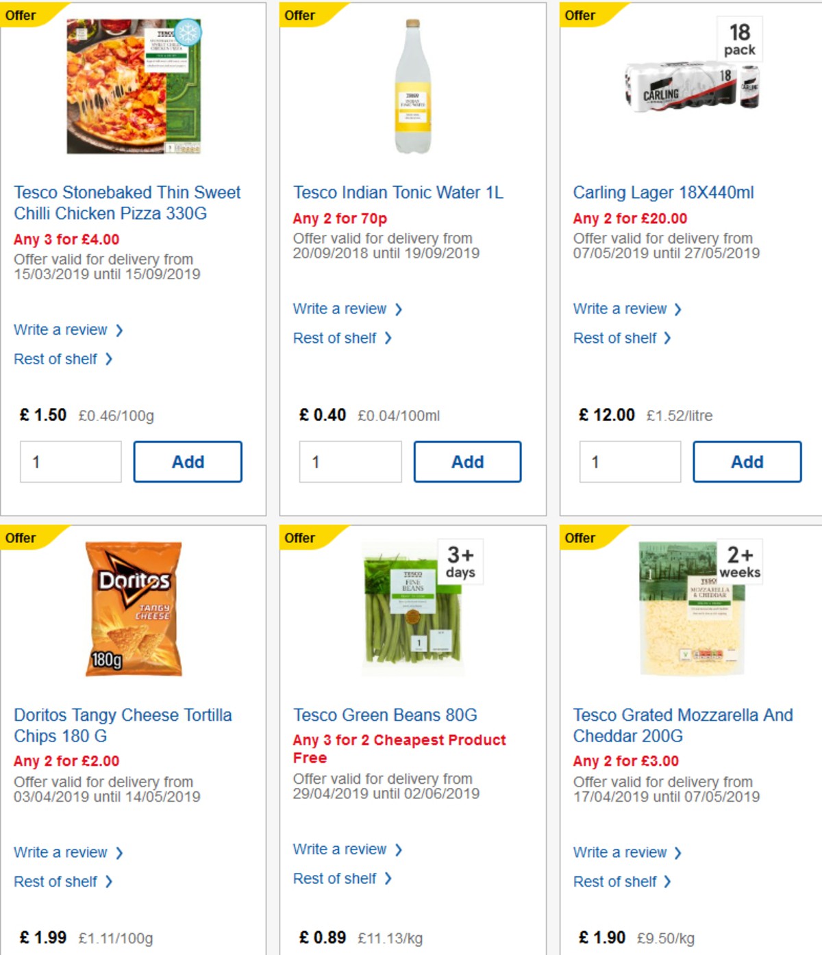 TESCO Offers from 8 May