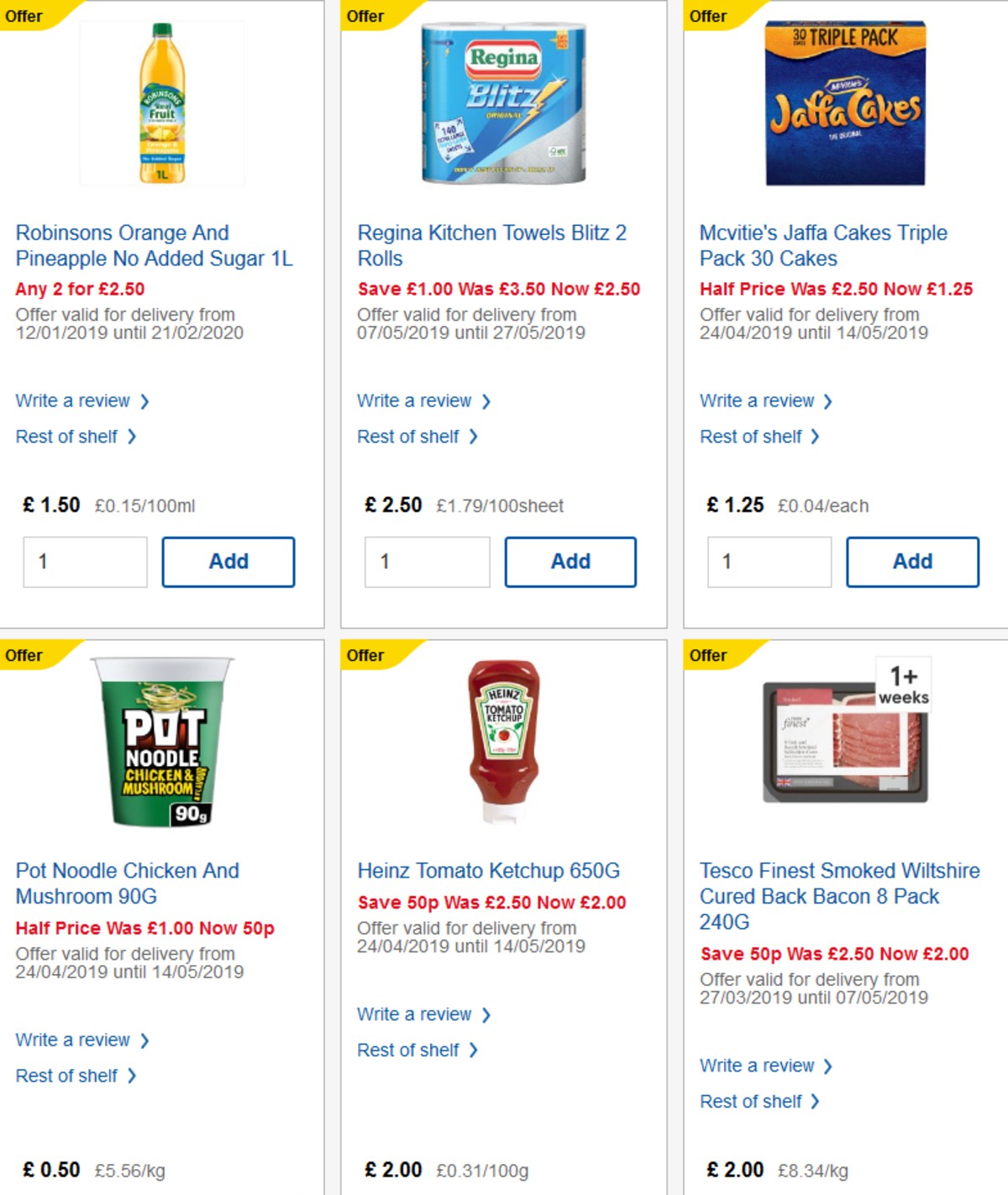TESCO Offers from 8 May