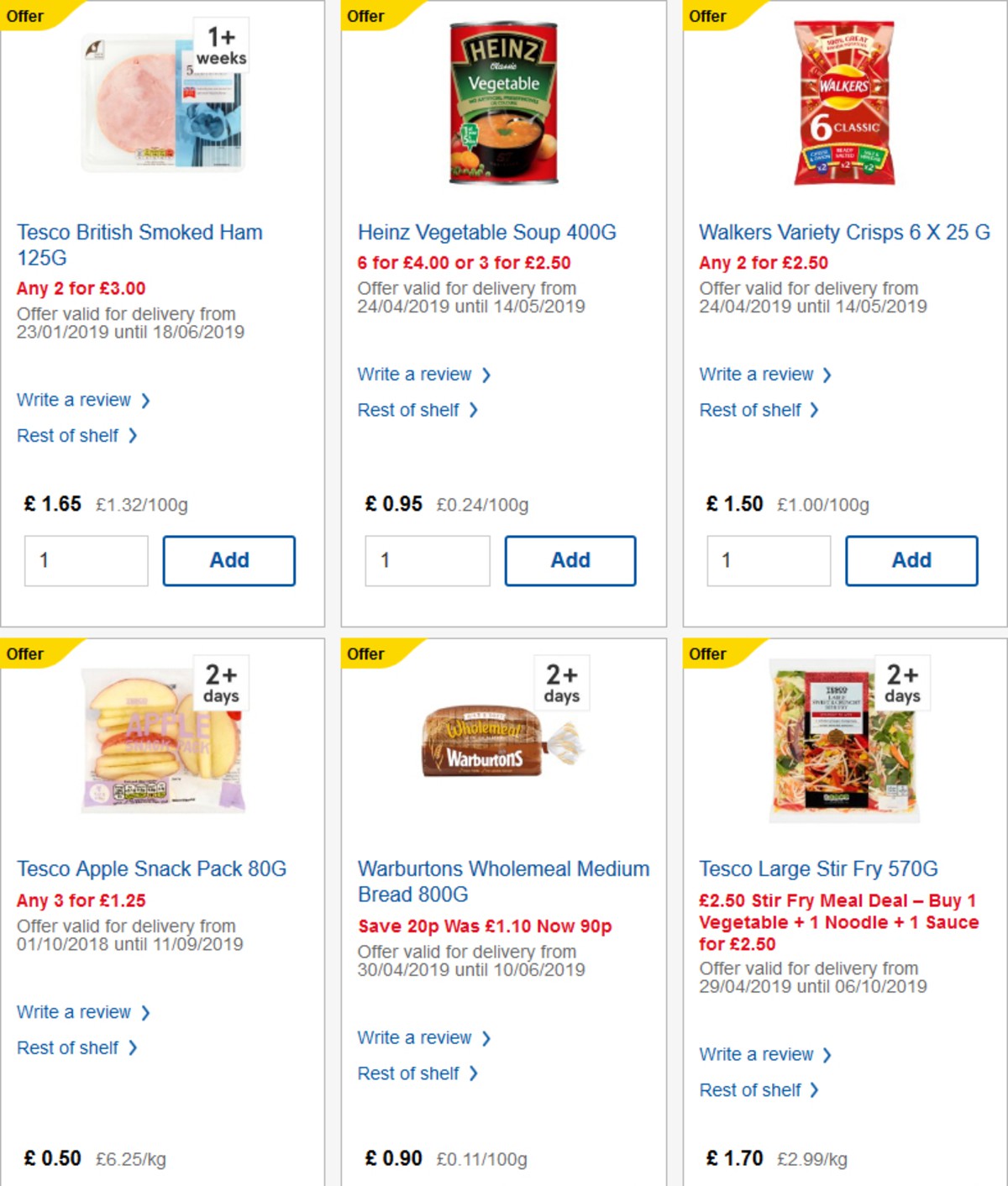 TESCO Offers from 8 May