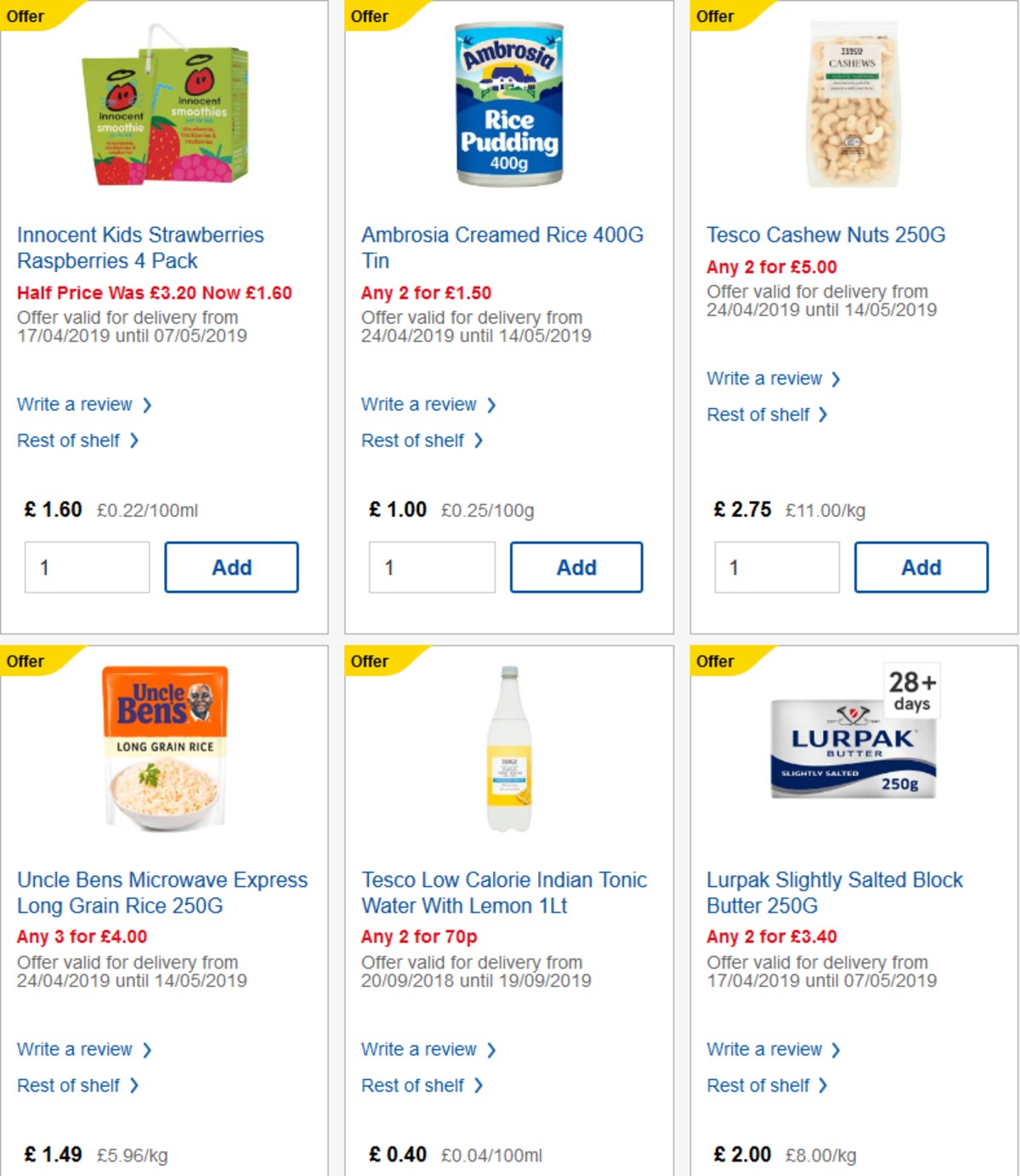 TESCO Offers from 8 May
