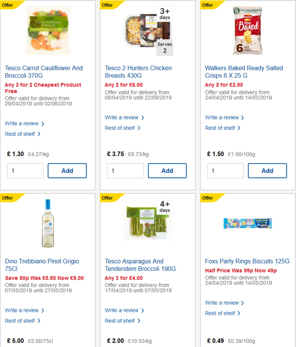 TESCO Offers from 8 May