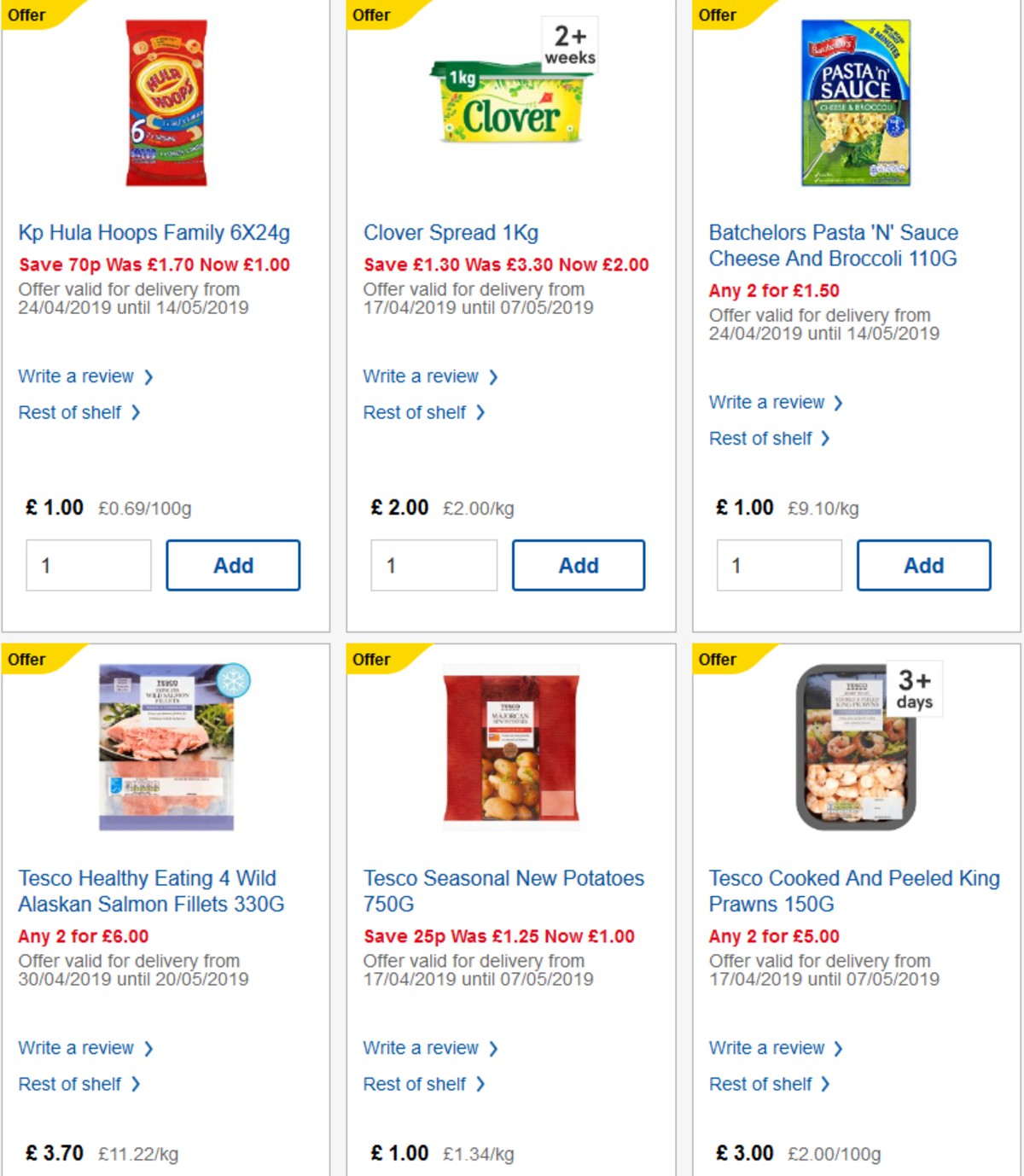 TESCO Offers from 8 May