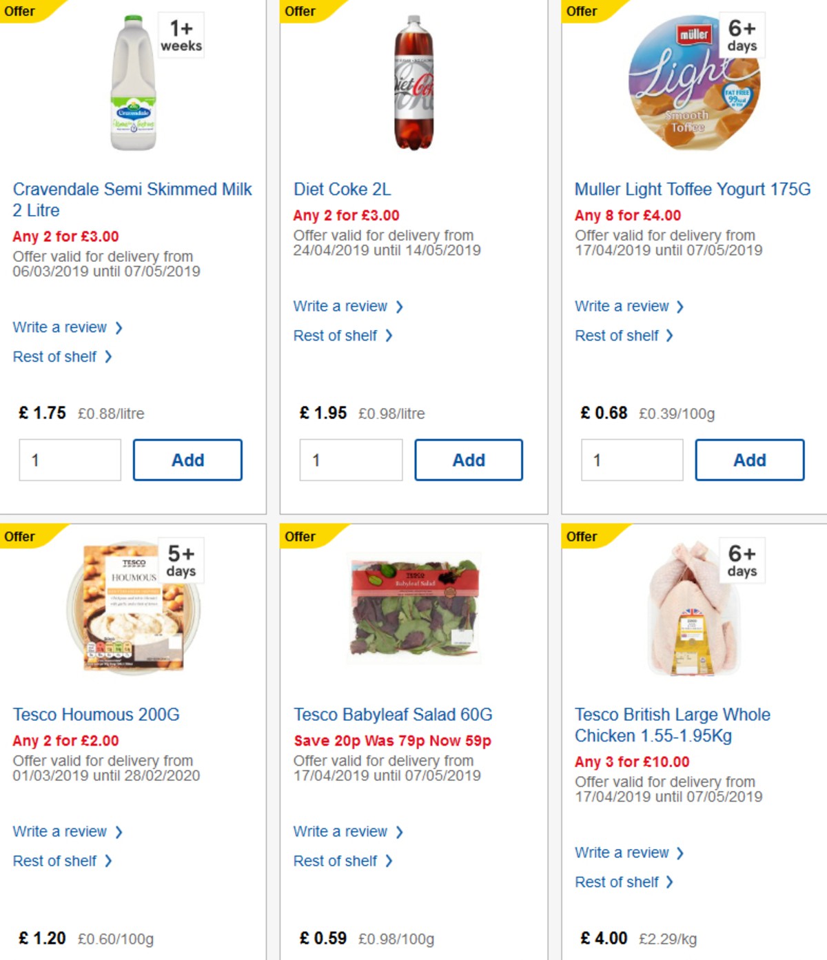 TESCO Offers from 8 May