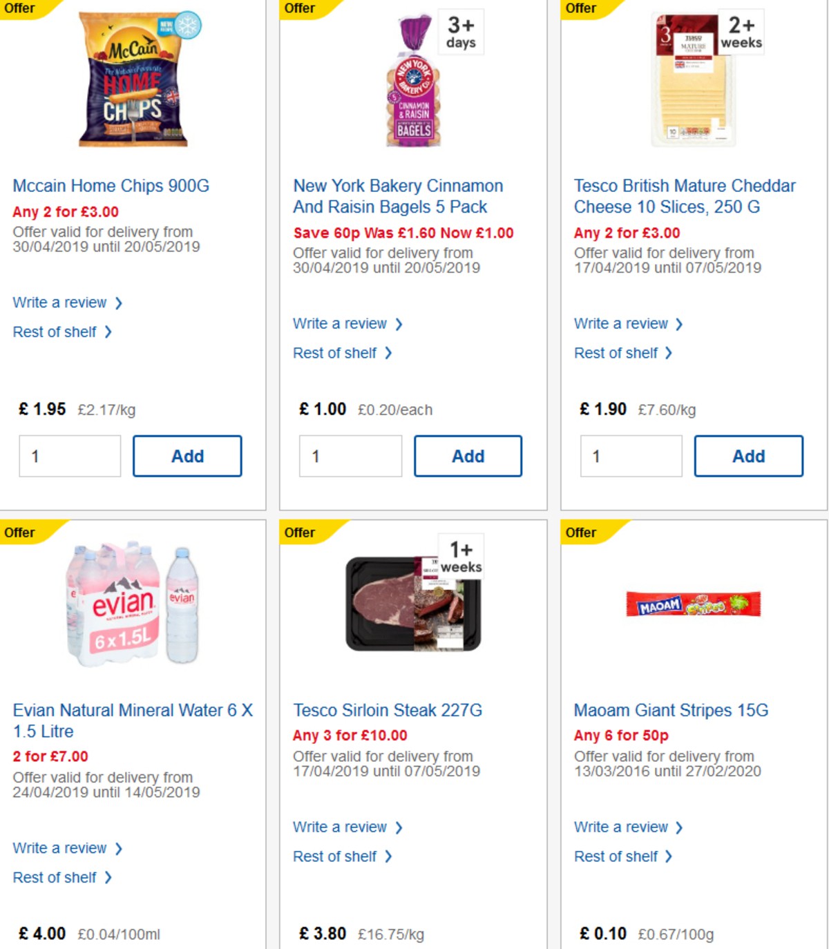 TESCO Offers from 8 May