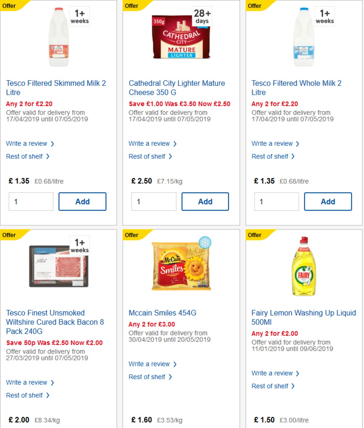 TESCO Offers from 8 May
