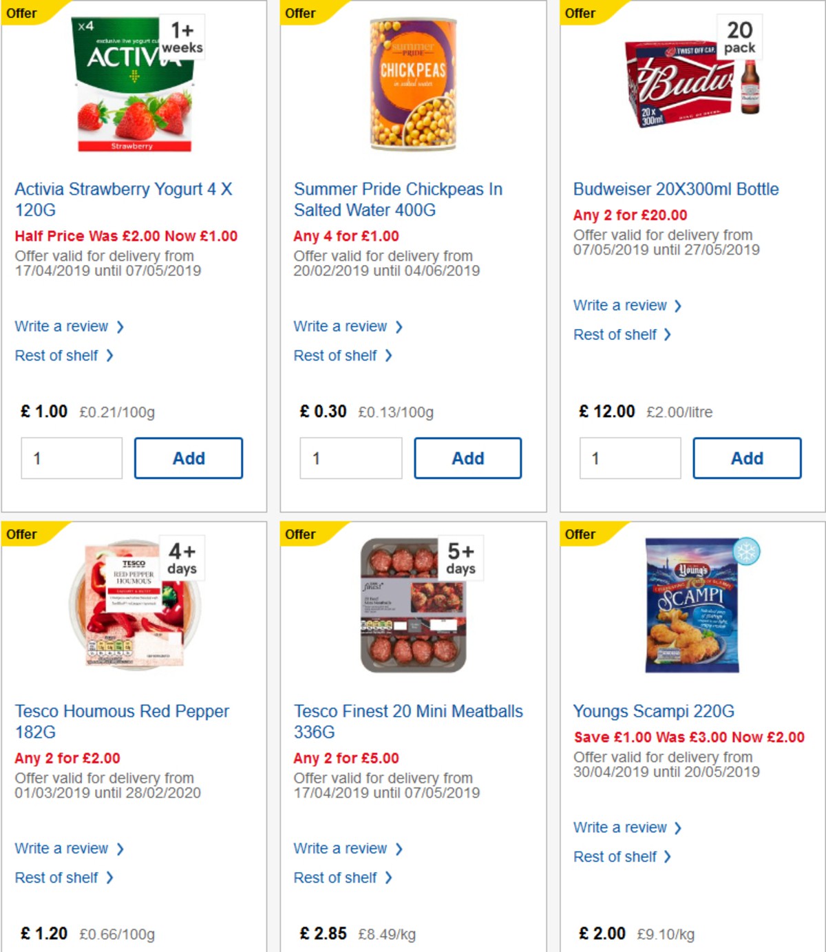TESCO Offers from 8 May