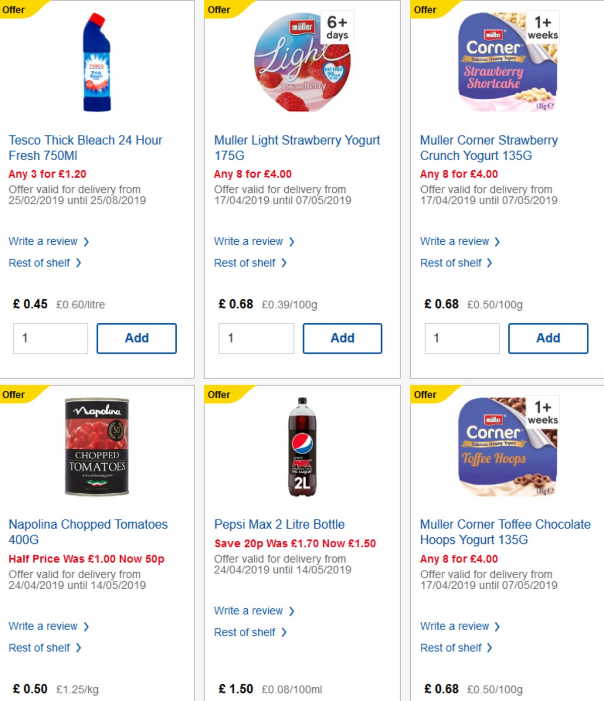 TESCO Offers from 8 May
