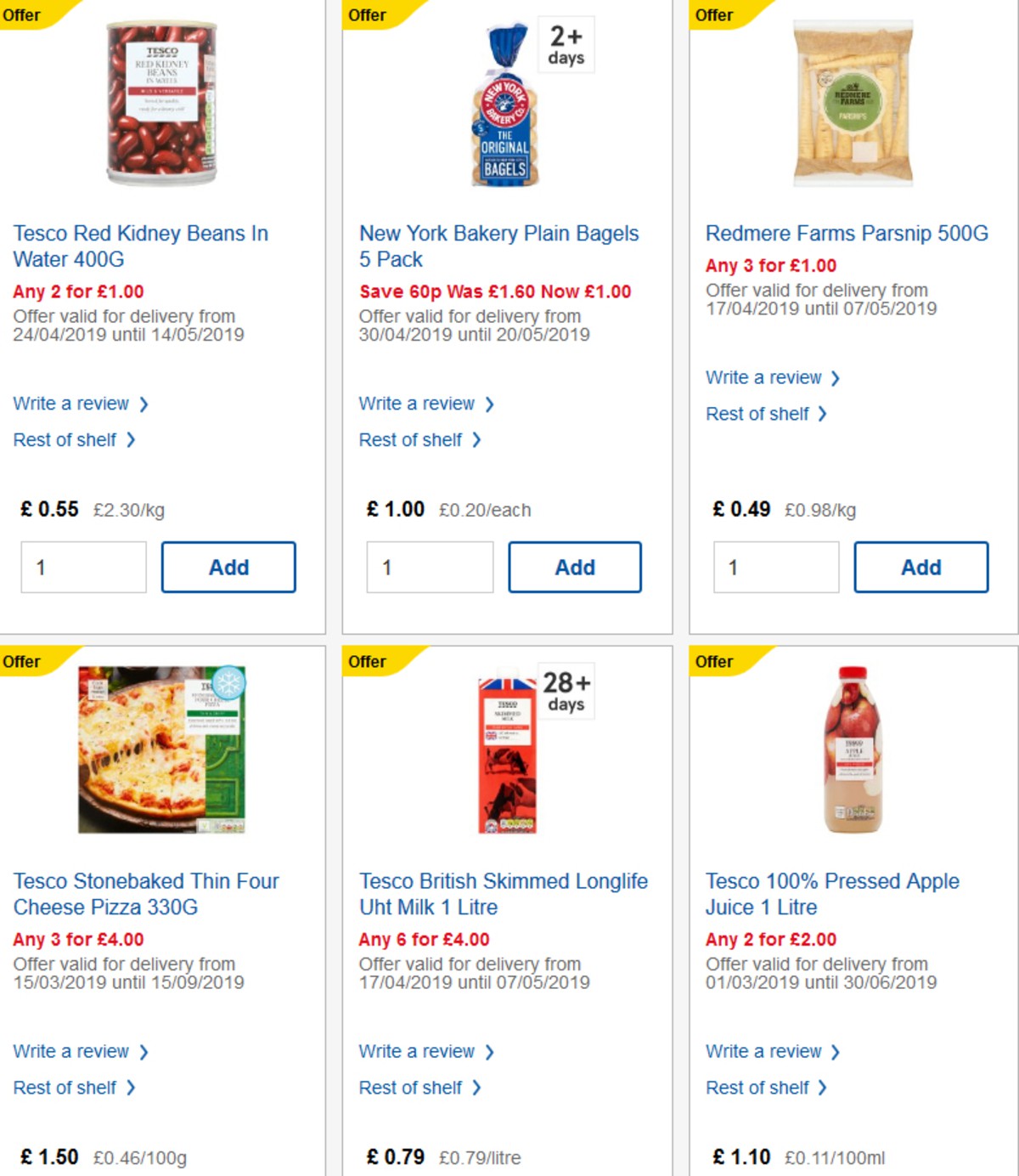 TESCO Offers from 8 May