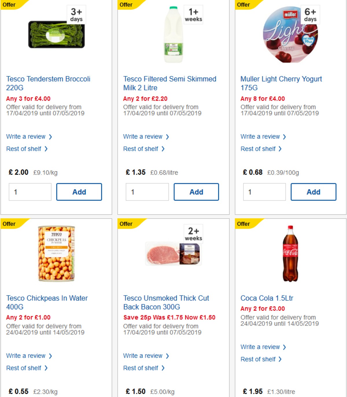 TESCO Offers from 8 May
