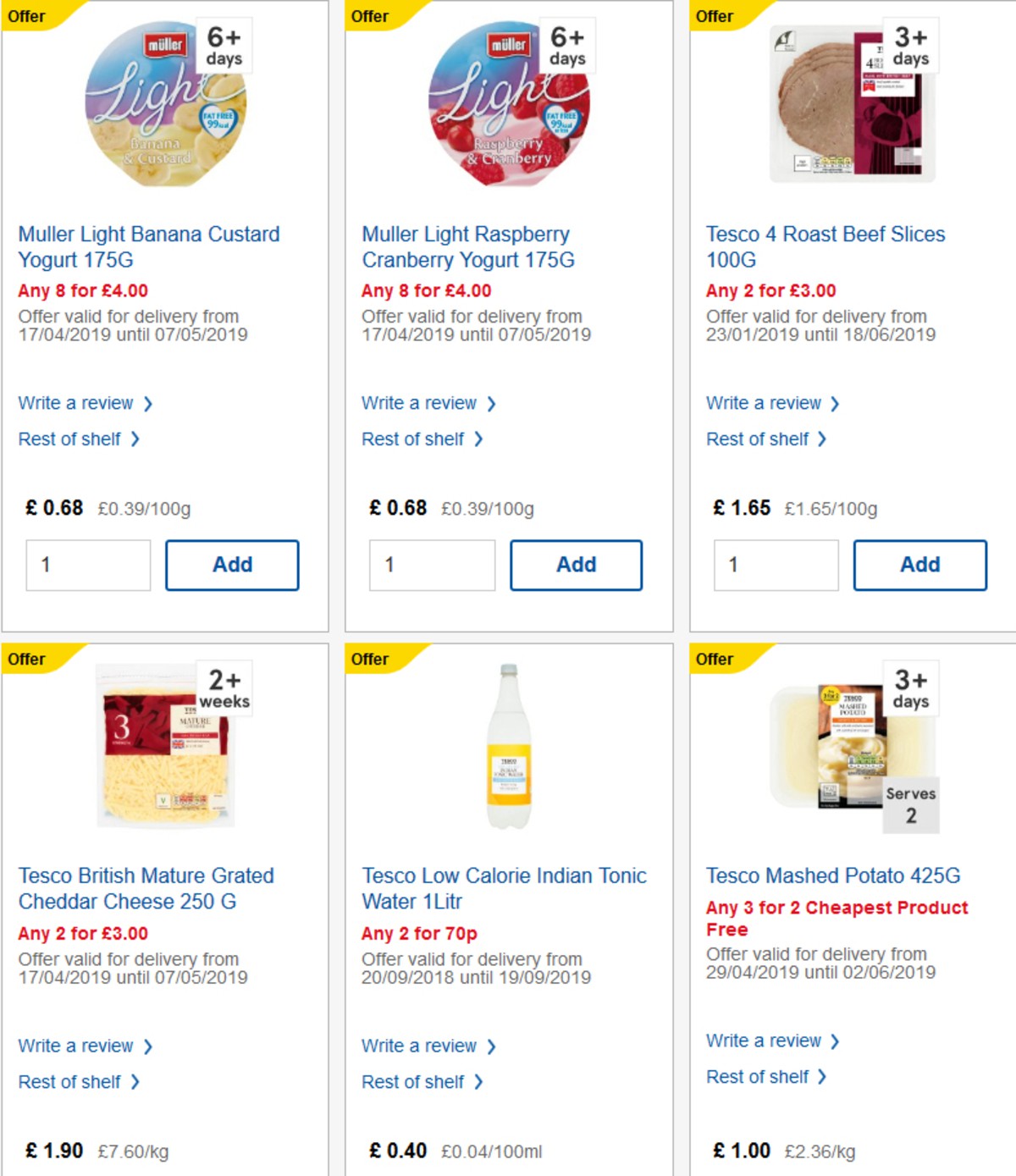 TESCO Offers from 8 May
