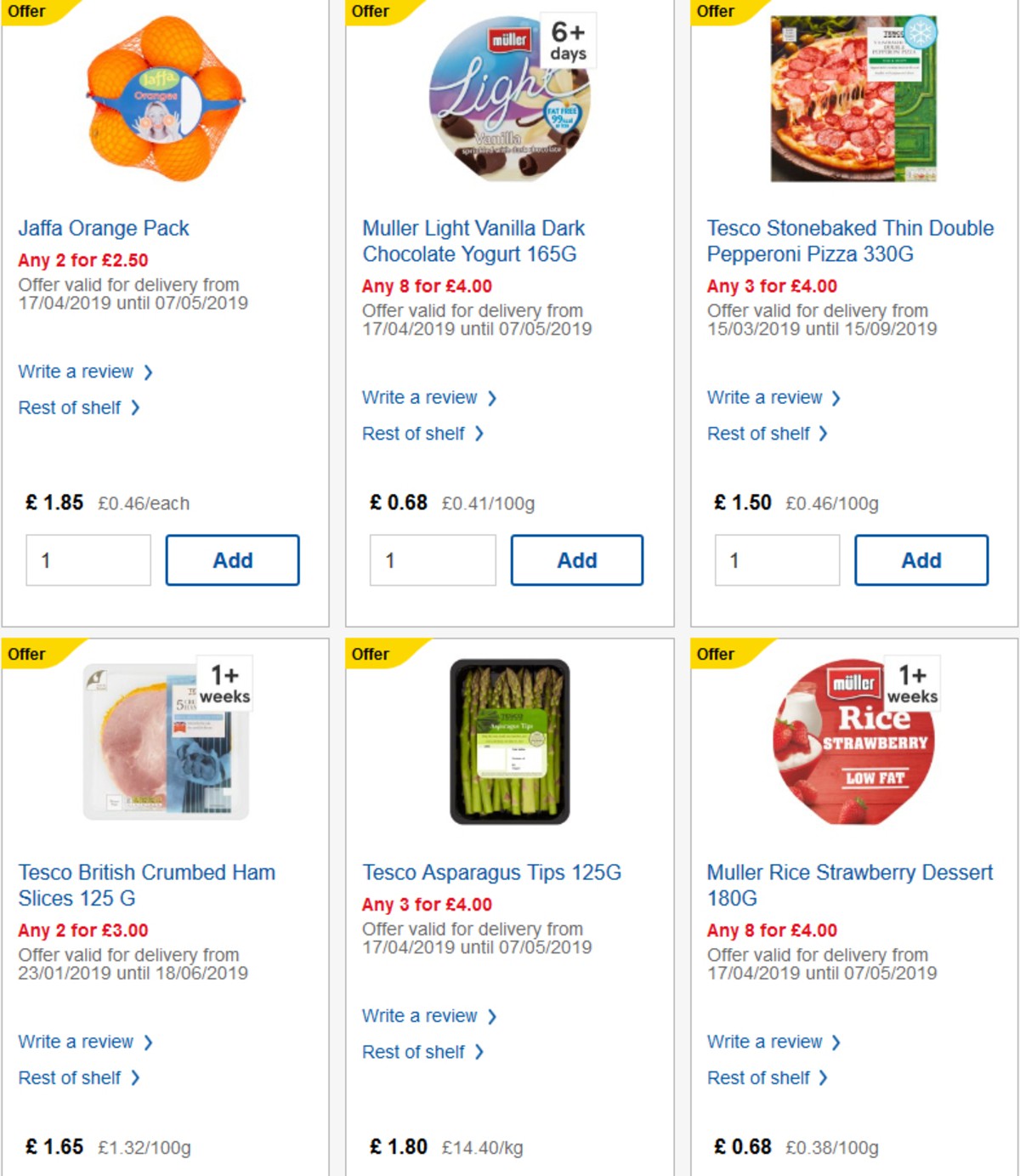 TESCO Offers from 8 May