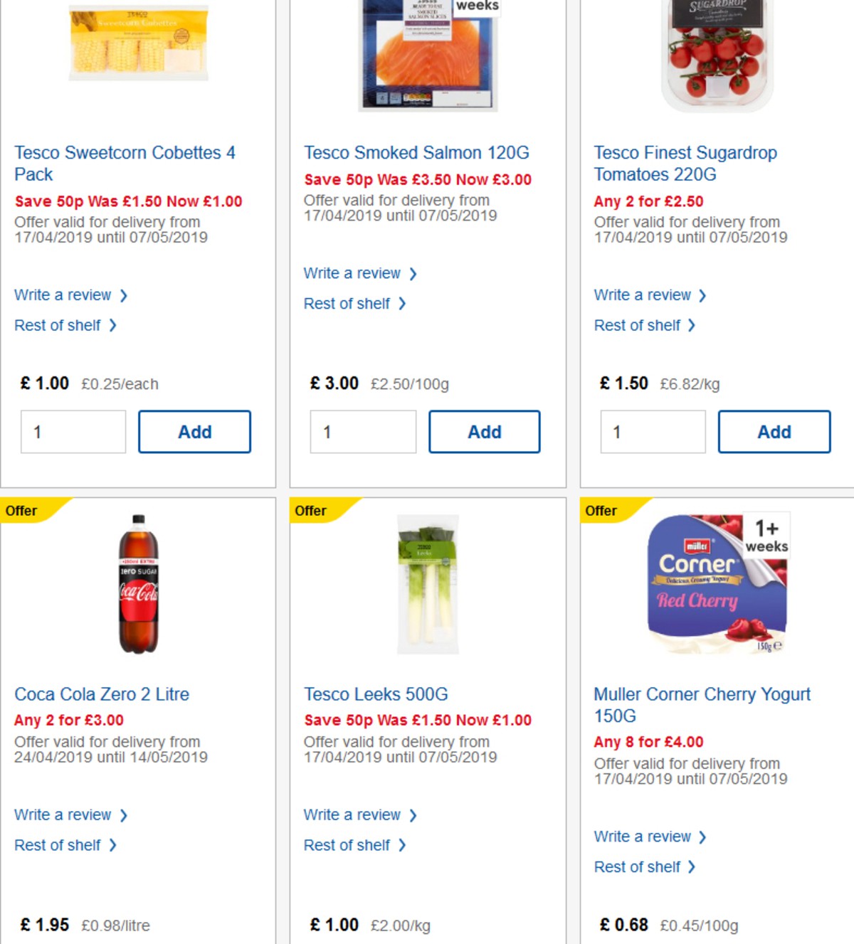 TESCO Offers from 8 May