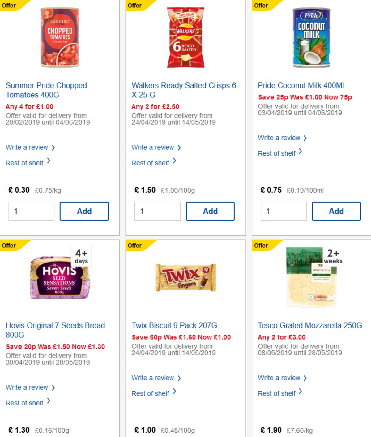 TESCO Offers from 15 May