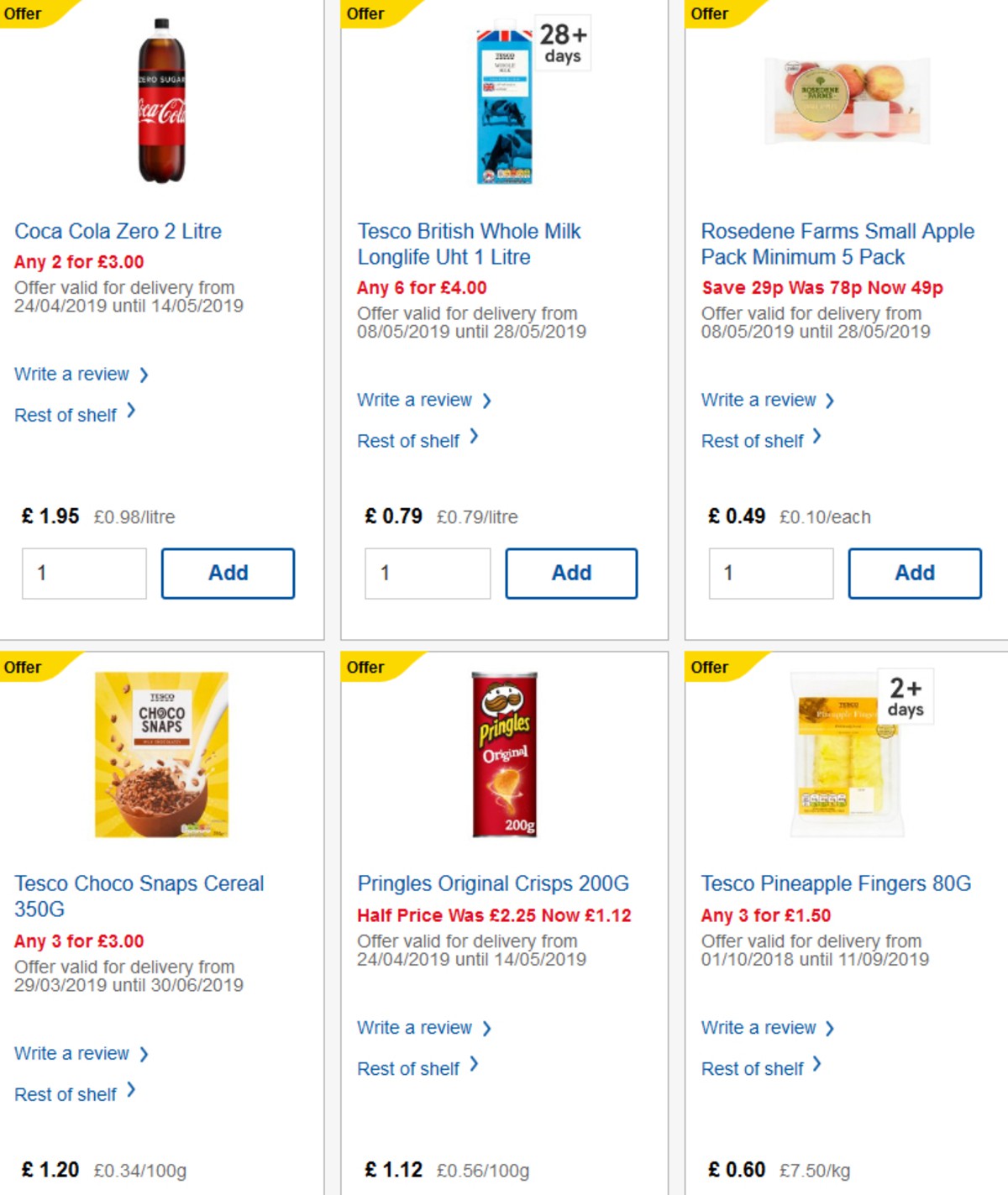 TESCO Offers from 15 May