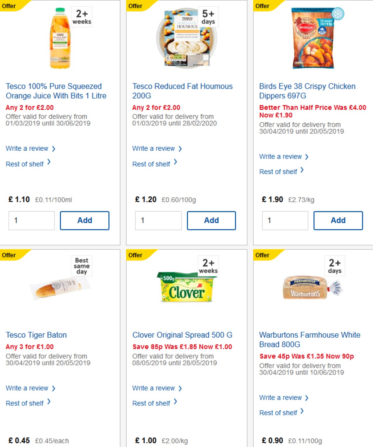 TESCO Offers from 15 May