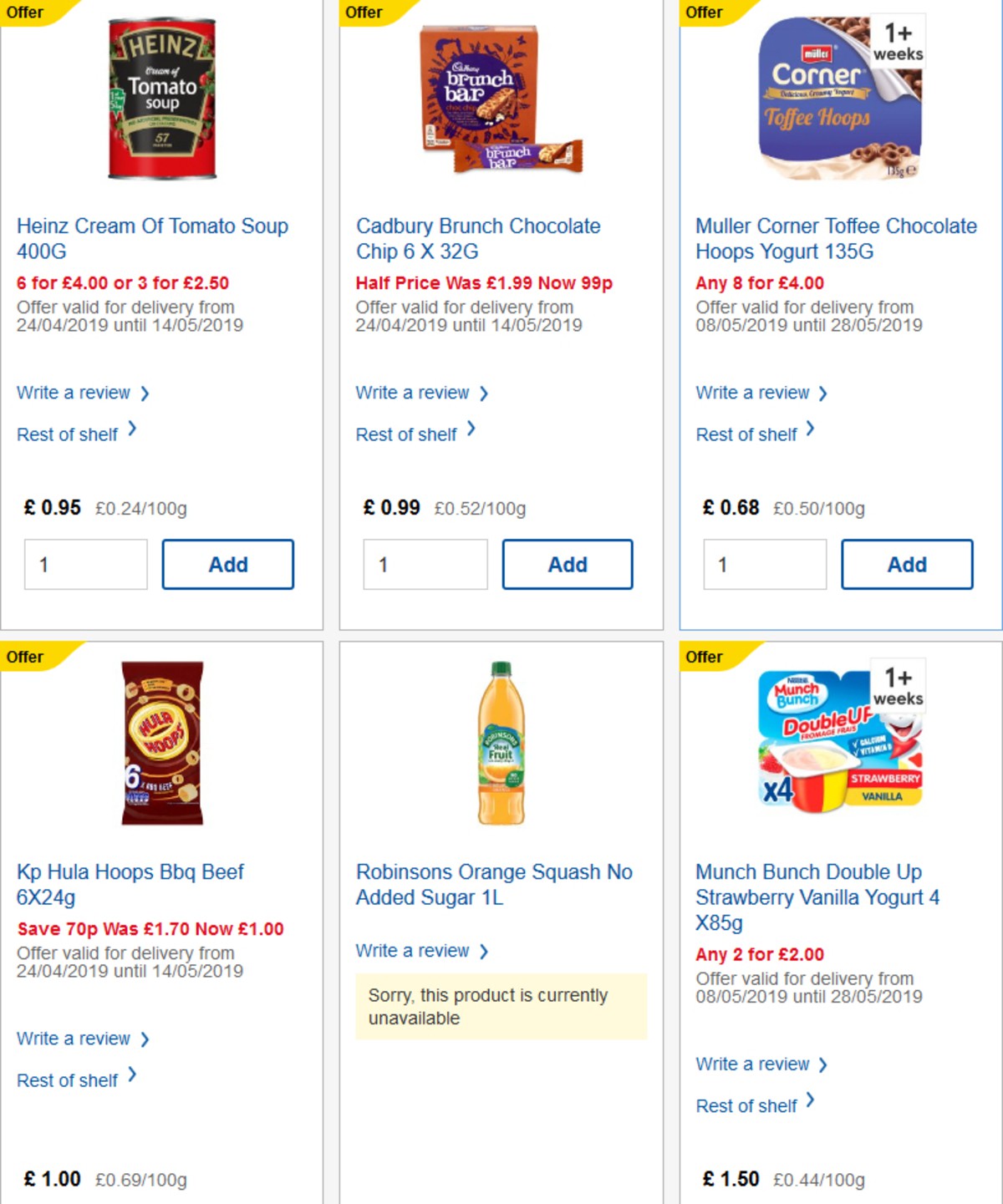 TESCO Offers from 15 May