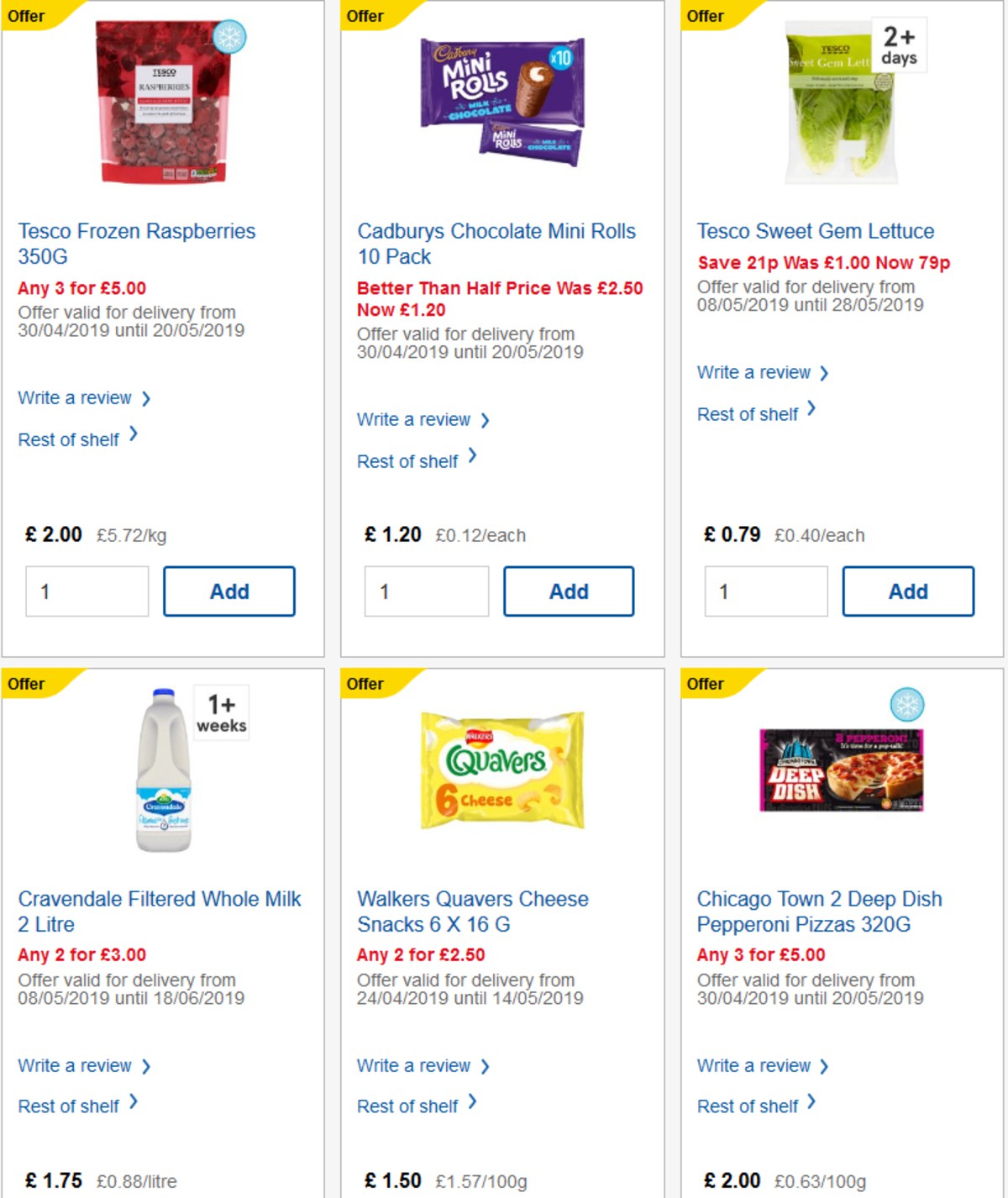 TESCO Offers from 15 May