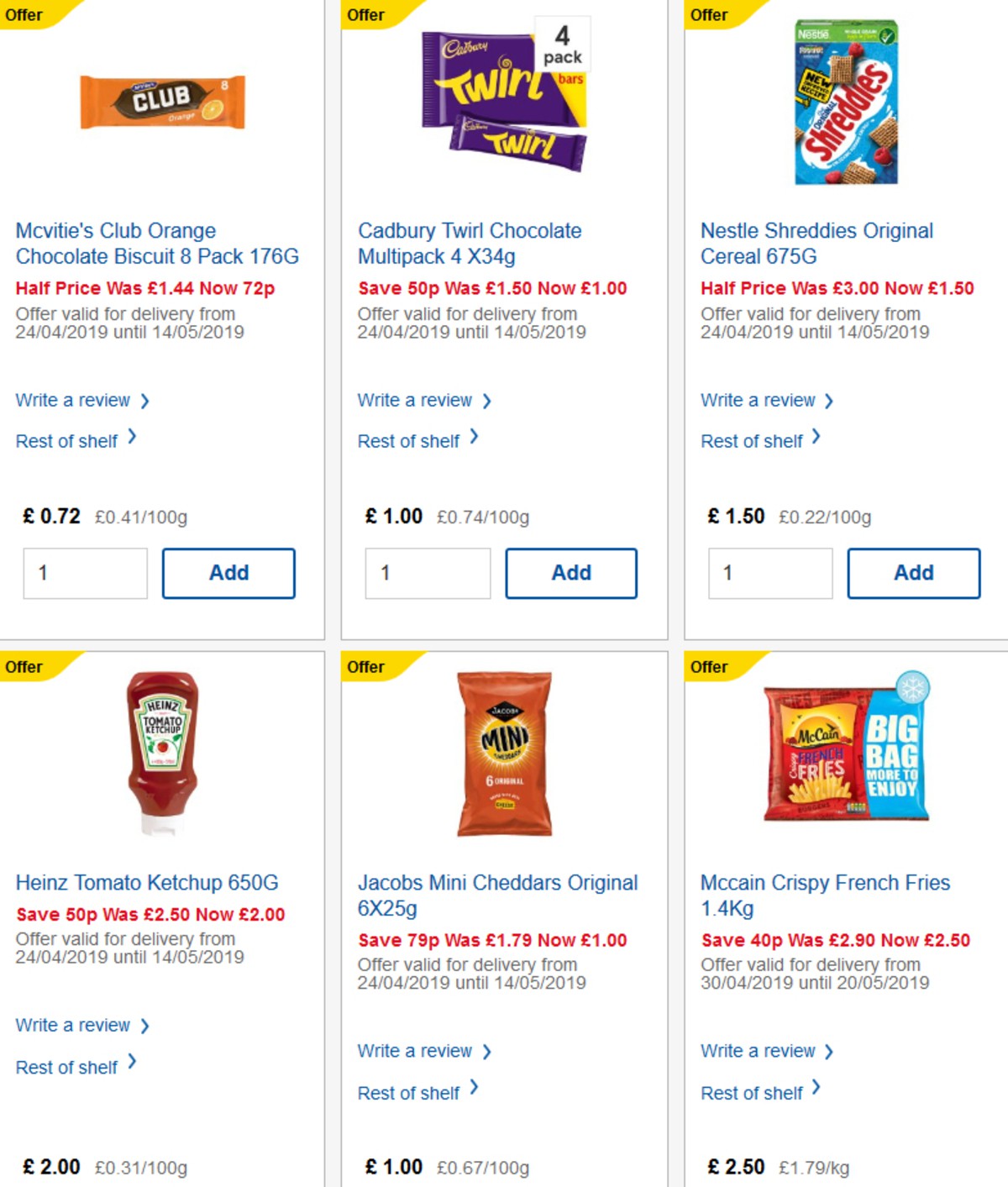 TESCO Offers from 15 May