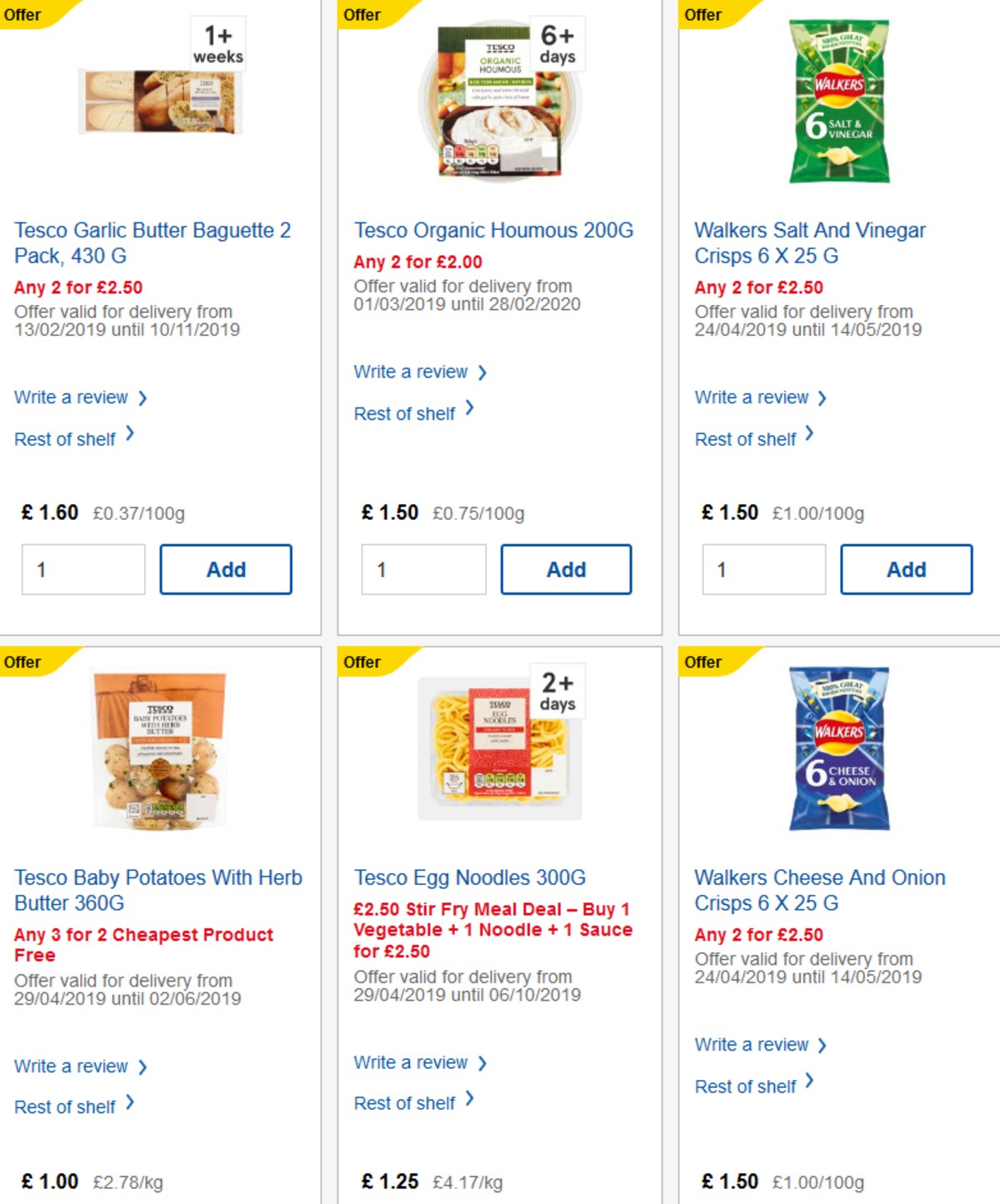TESCO Offers from 15 May