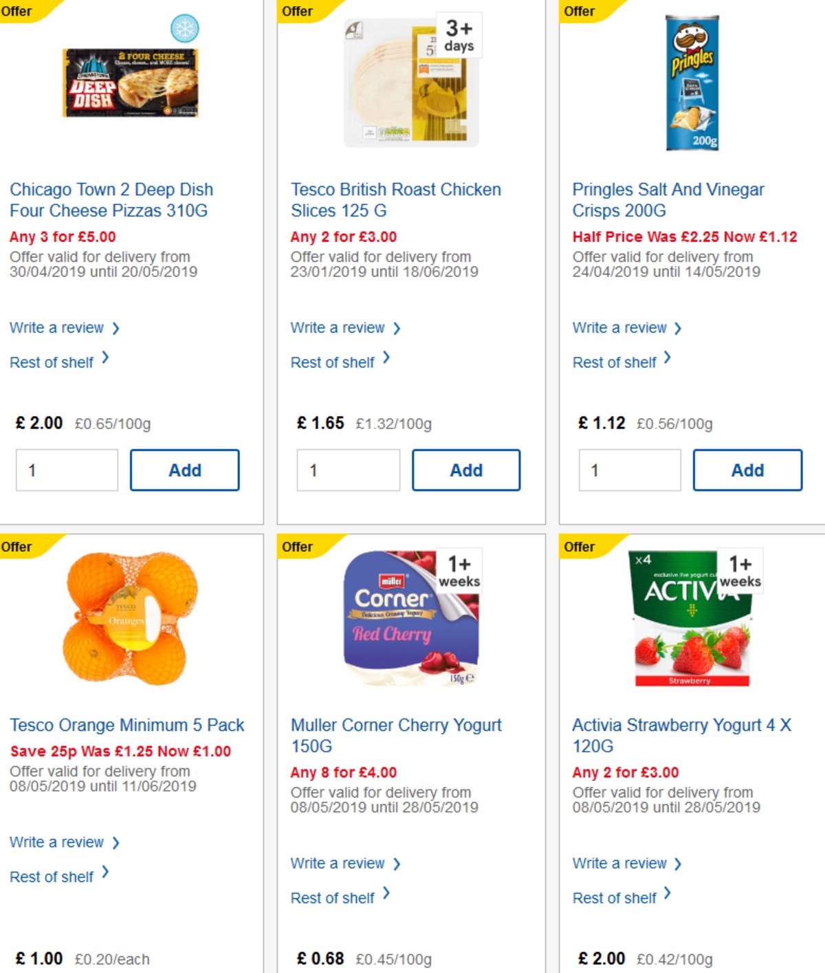 TESCO Offers from 15 May