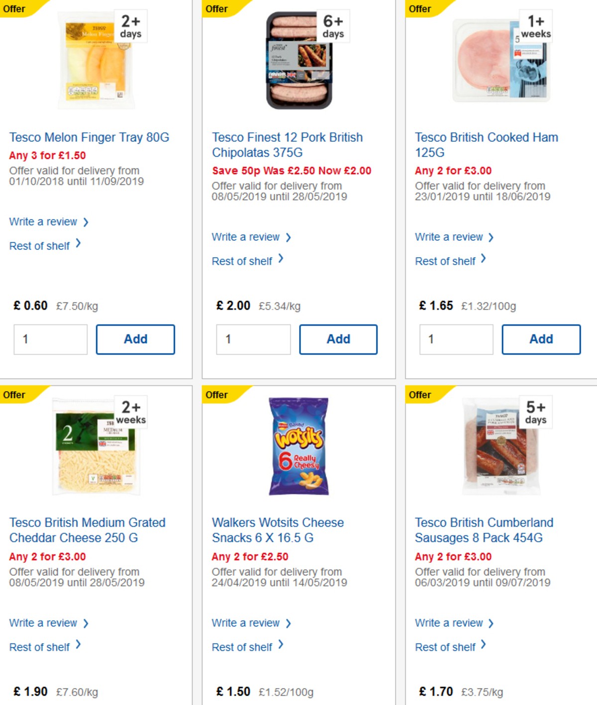 TESCO Offers from 15 May