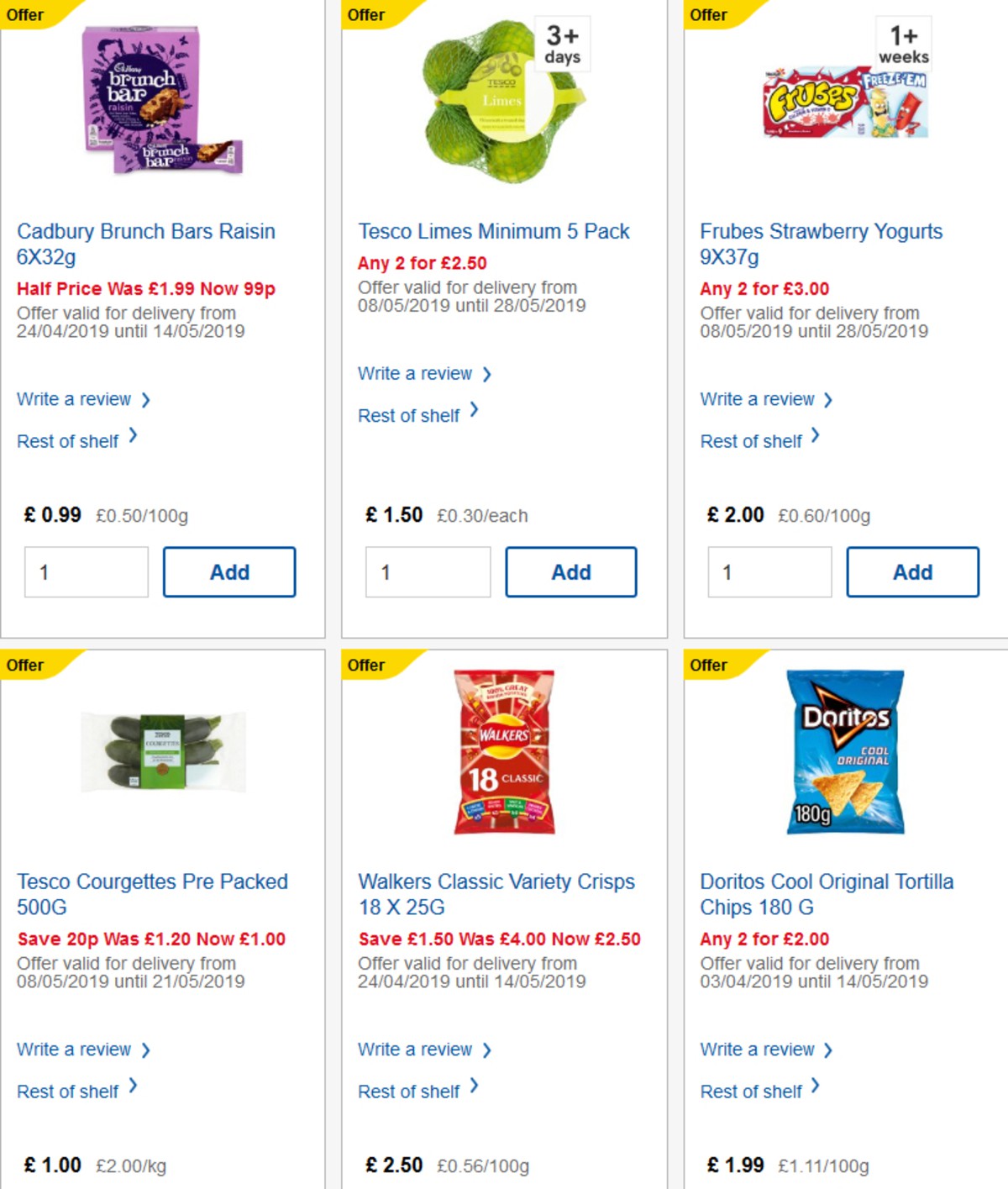TESCO Offers from 15 May