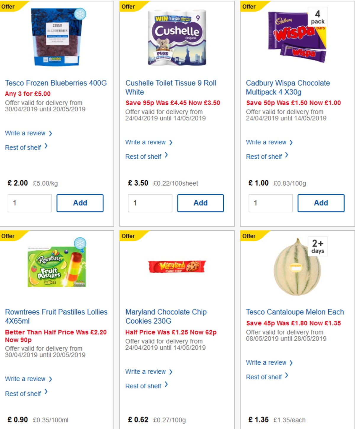 TESCO Offers from 15 May