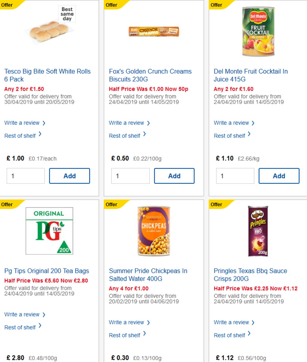 TESCO Offers from 15 May