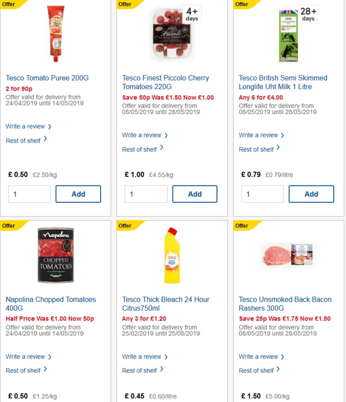 TESCO Offers from 15 May