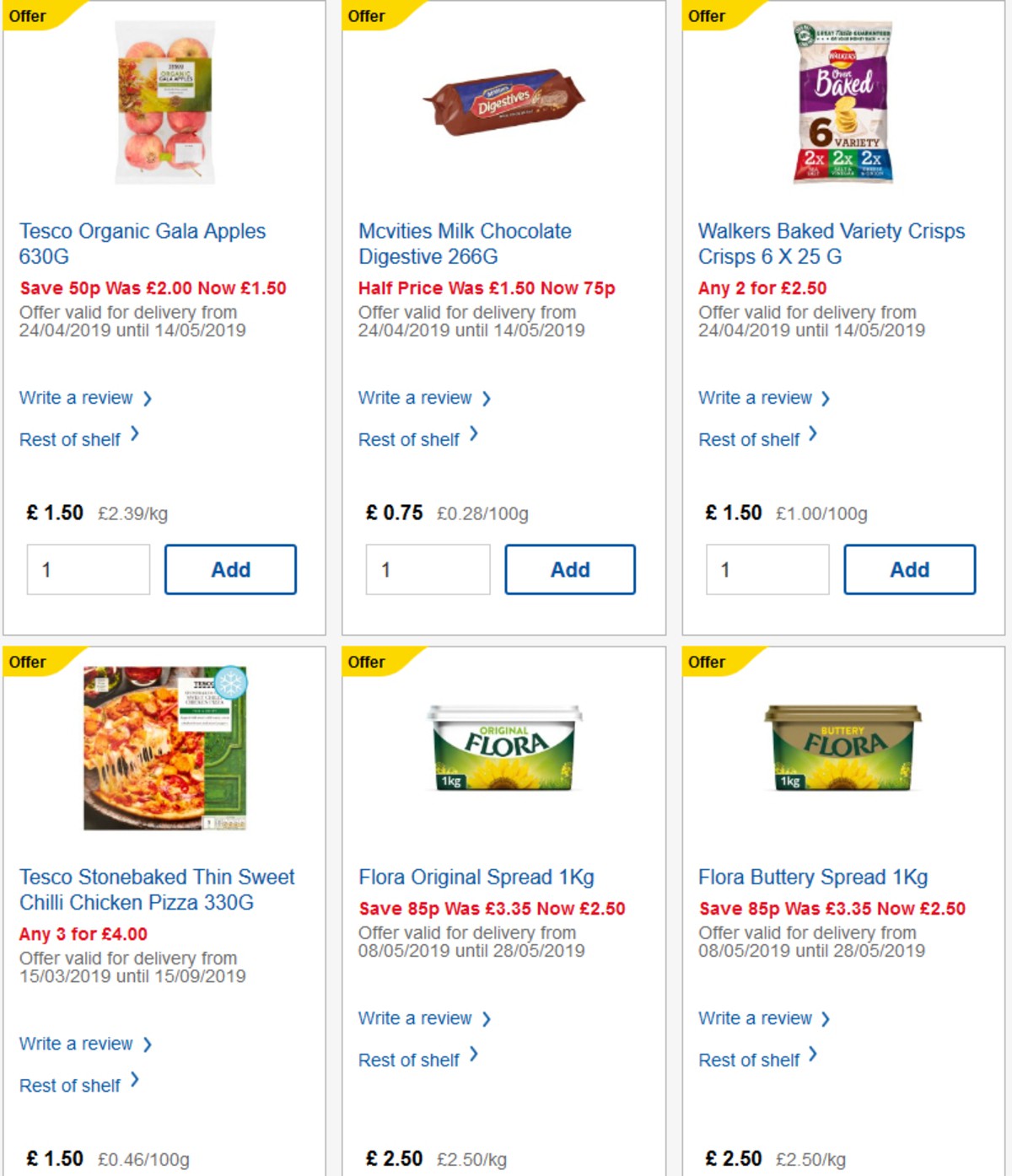 TESCO Offers from 15 May