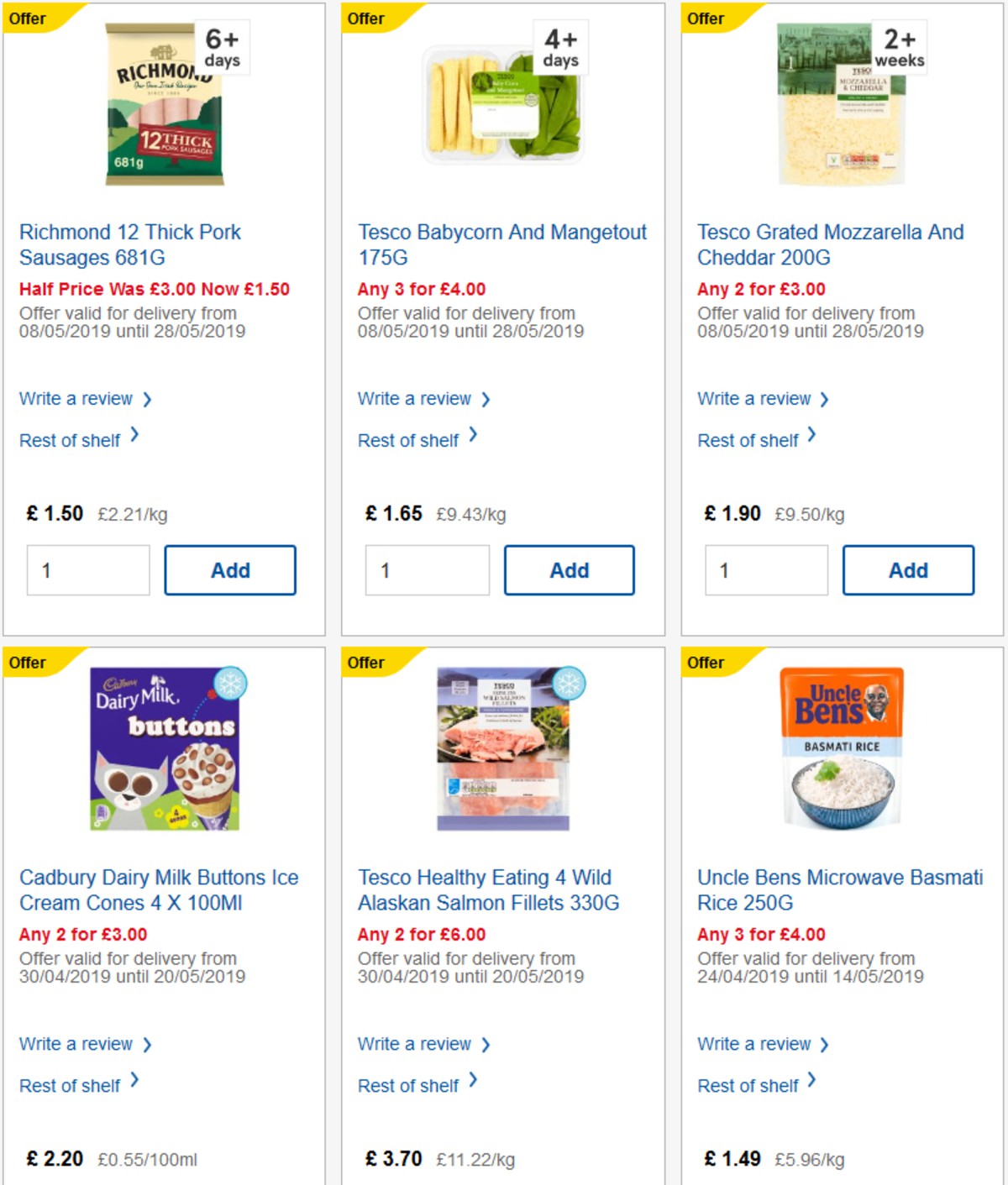 TESCO Offers from 15 May