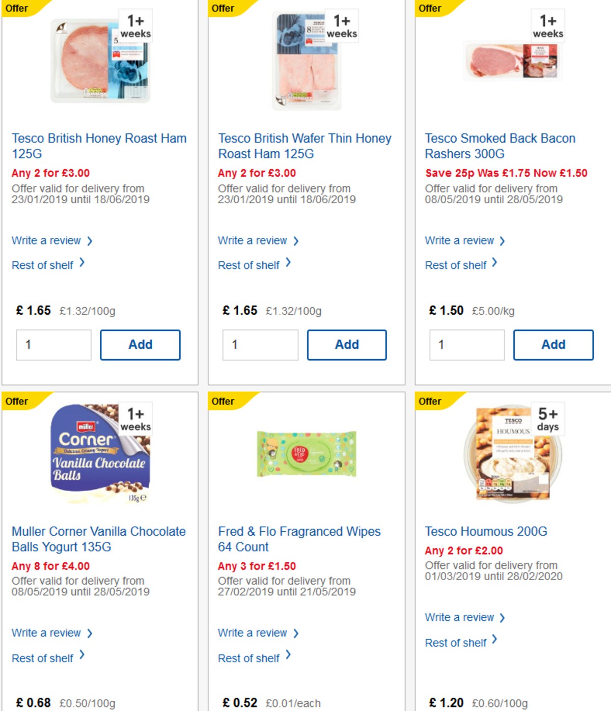 TESCO Offers from 15 May