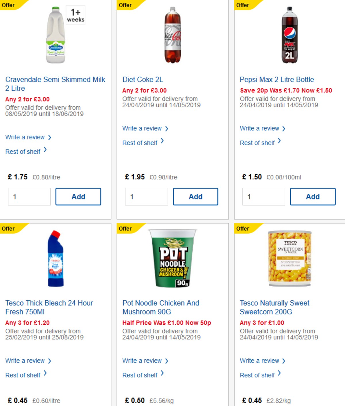 TESCO Offers from 15 May