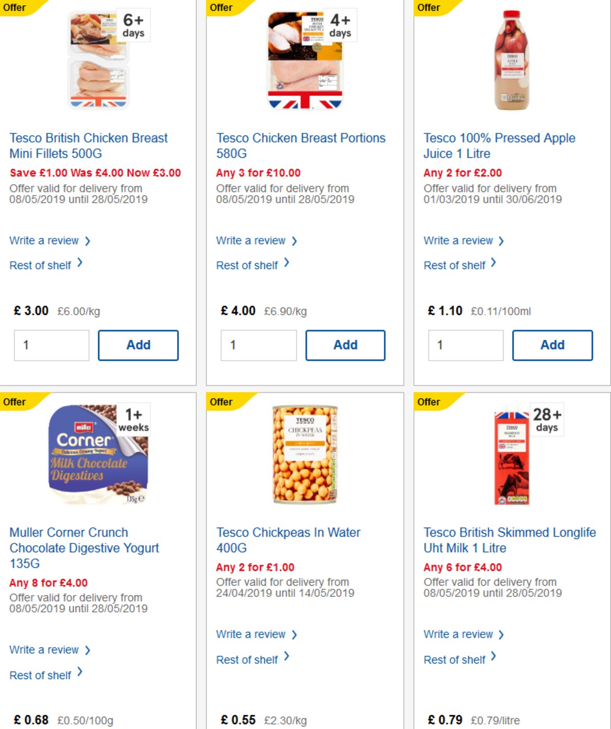 TESCO Offers from 15 May