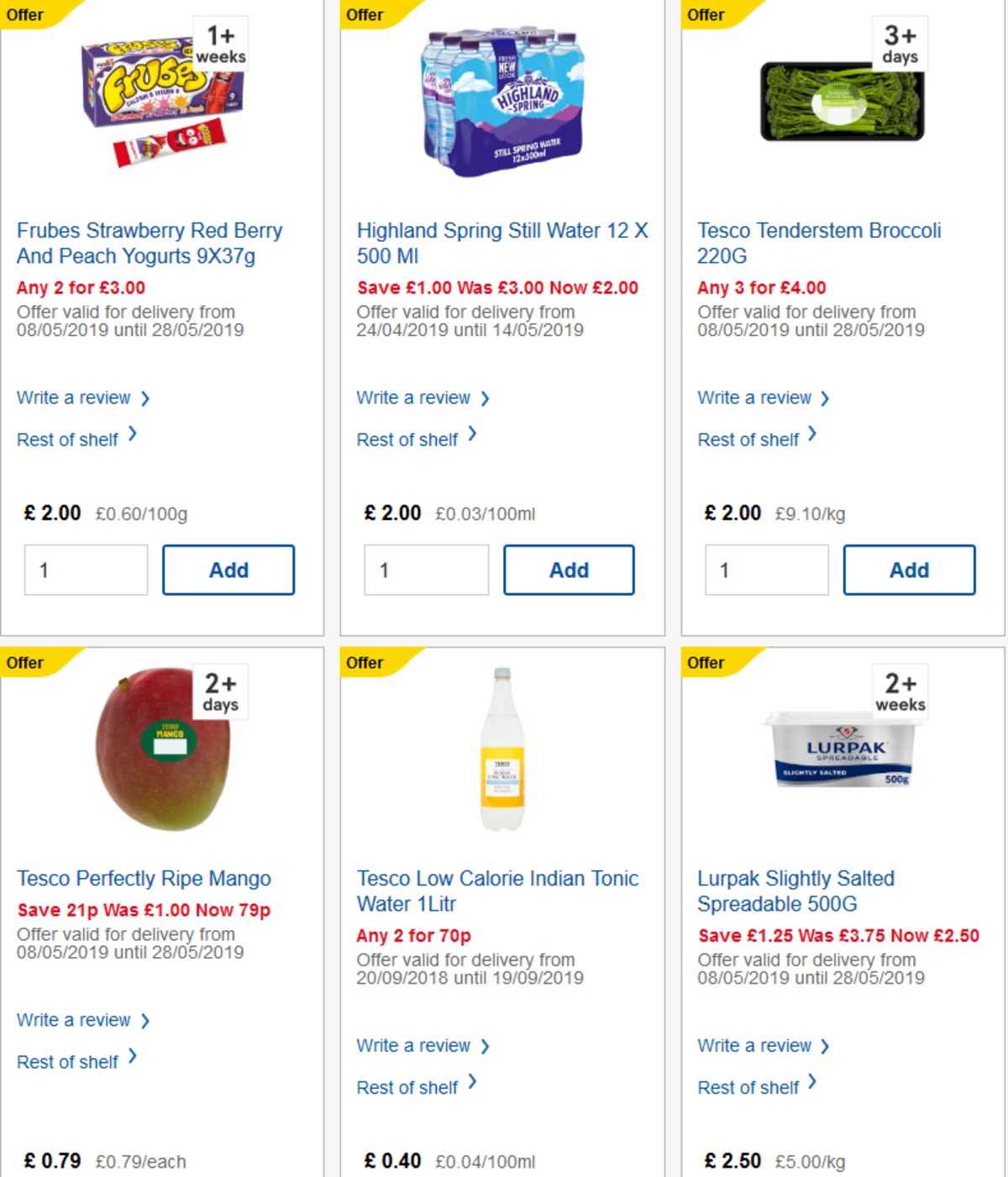 TESCO Offers from 15 May