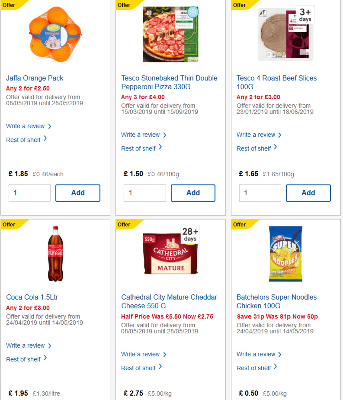 TESCO Offers from 15 May