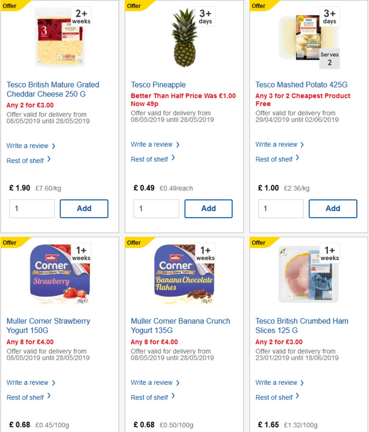 TESCO Offers from 15 May