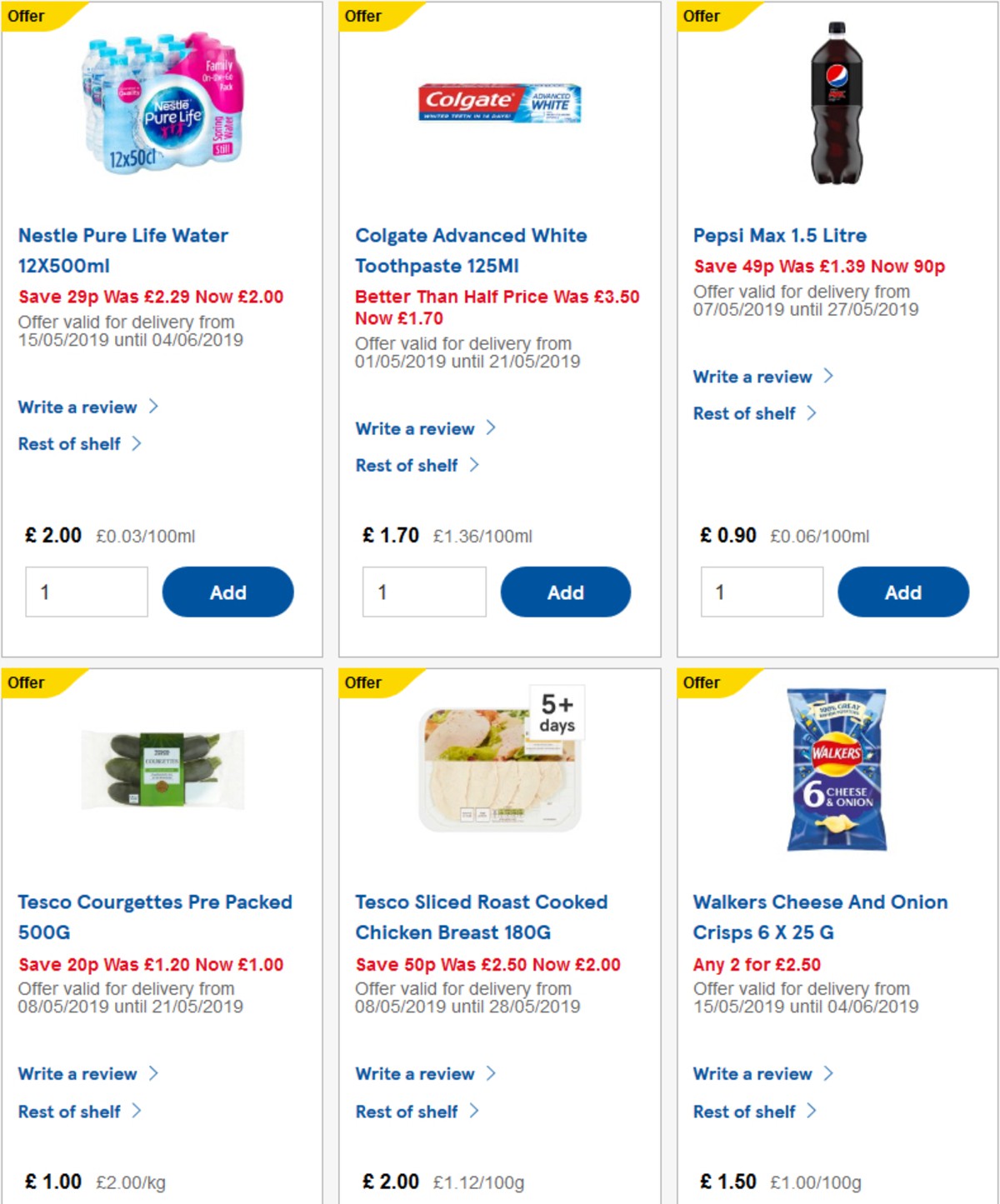 TESCO Offers from 22 May