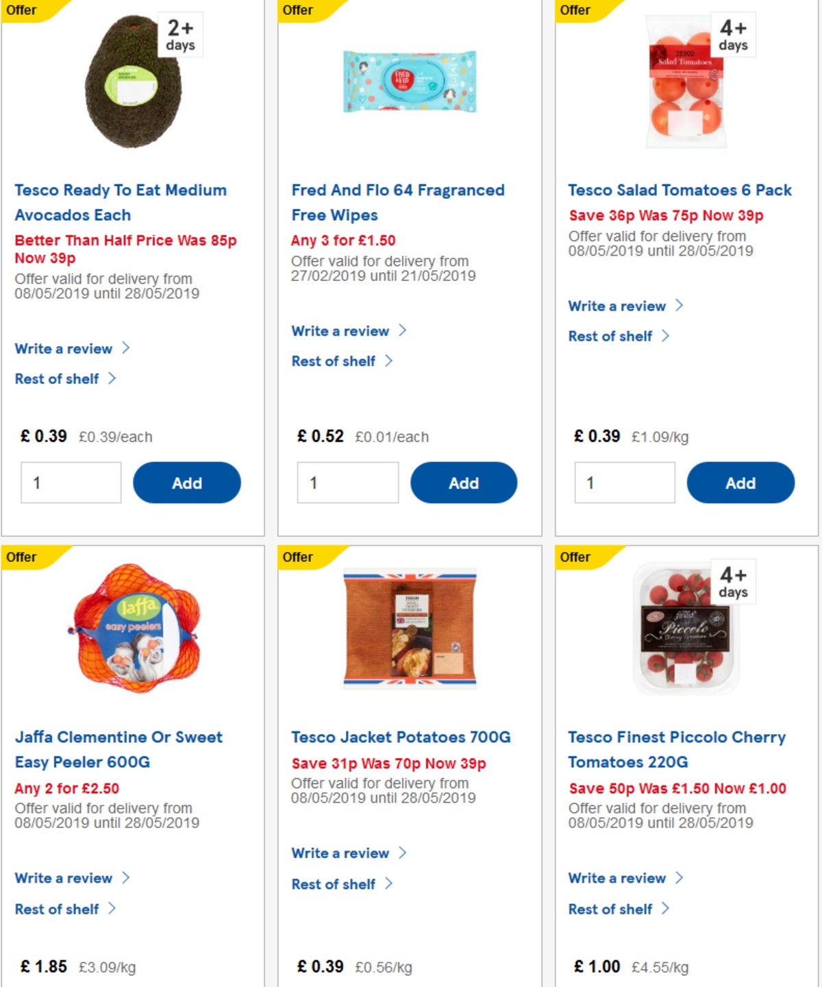 TESCO Offers from 22 May