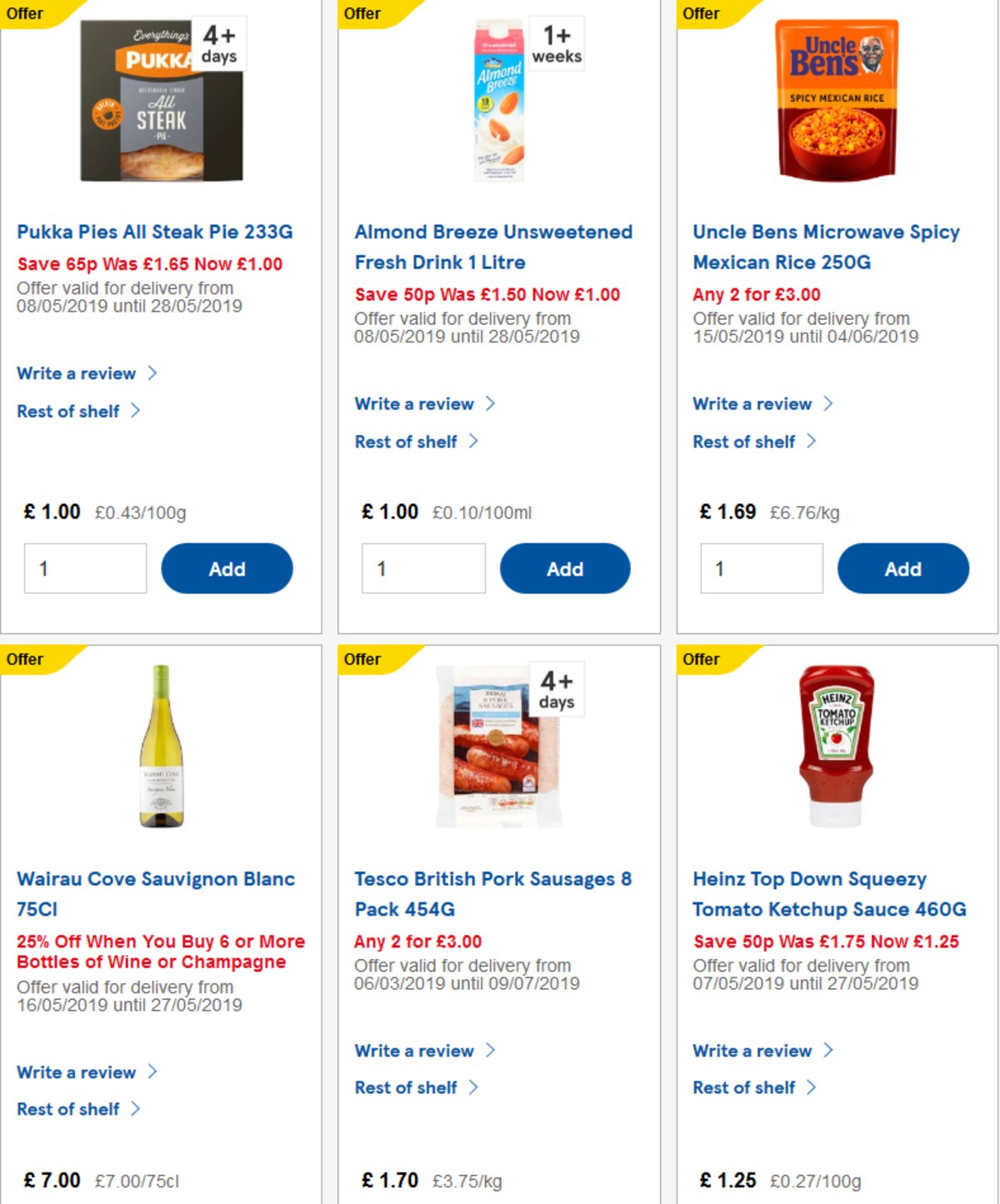 TESCO Offers from 22 May